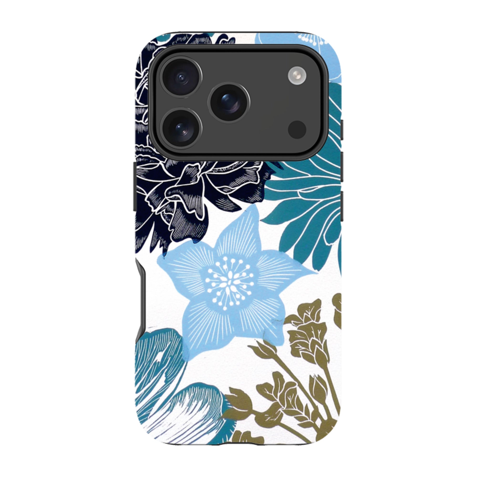 iPhone Tough Case - Cottage Garden Blue By Kate Heiss