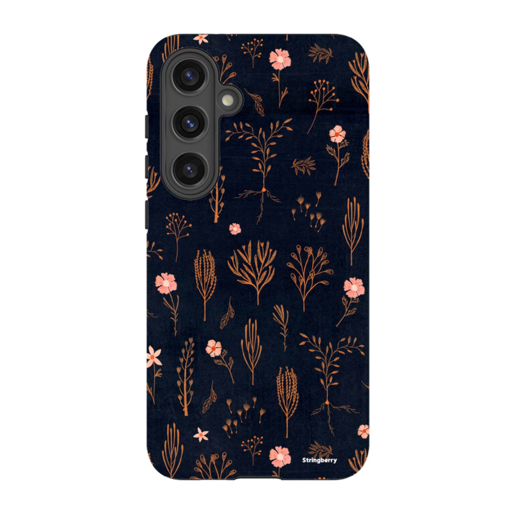 Samsung Tough Case - Floral Light Orange And Pink By Katherine Quinn