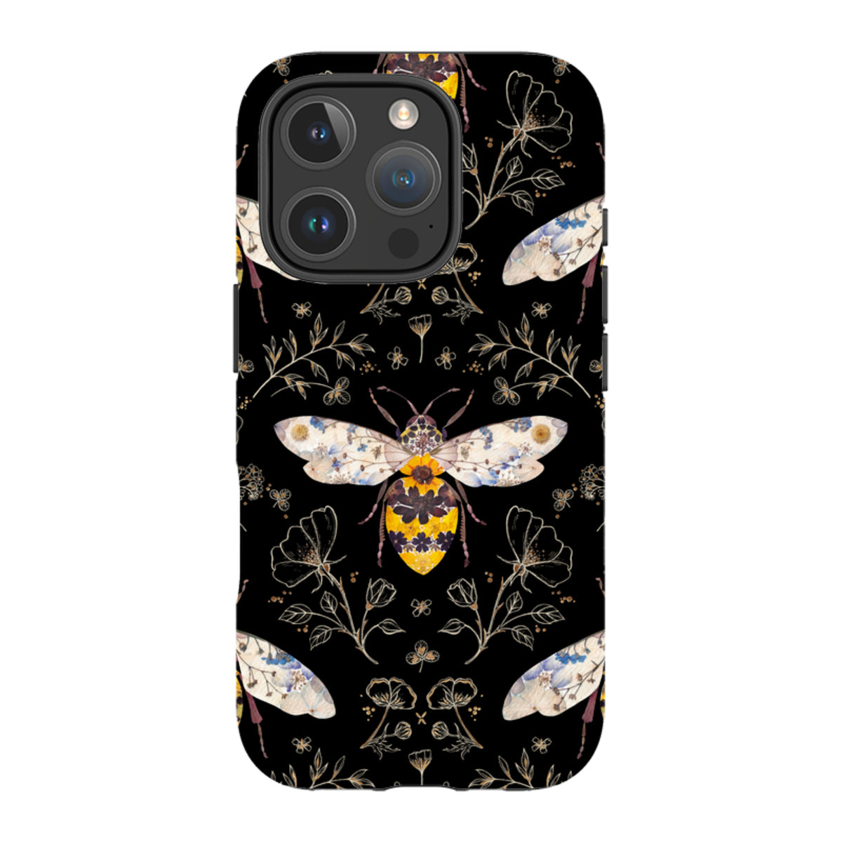 iPhone Tough Case - Midnight Bumble Bee By Helen Ahpornsiri