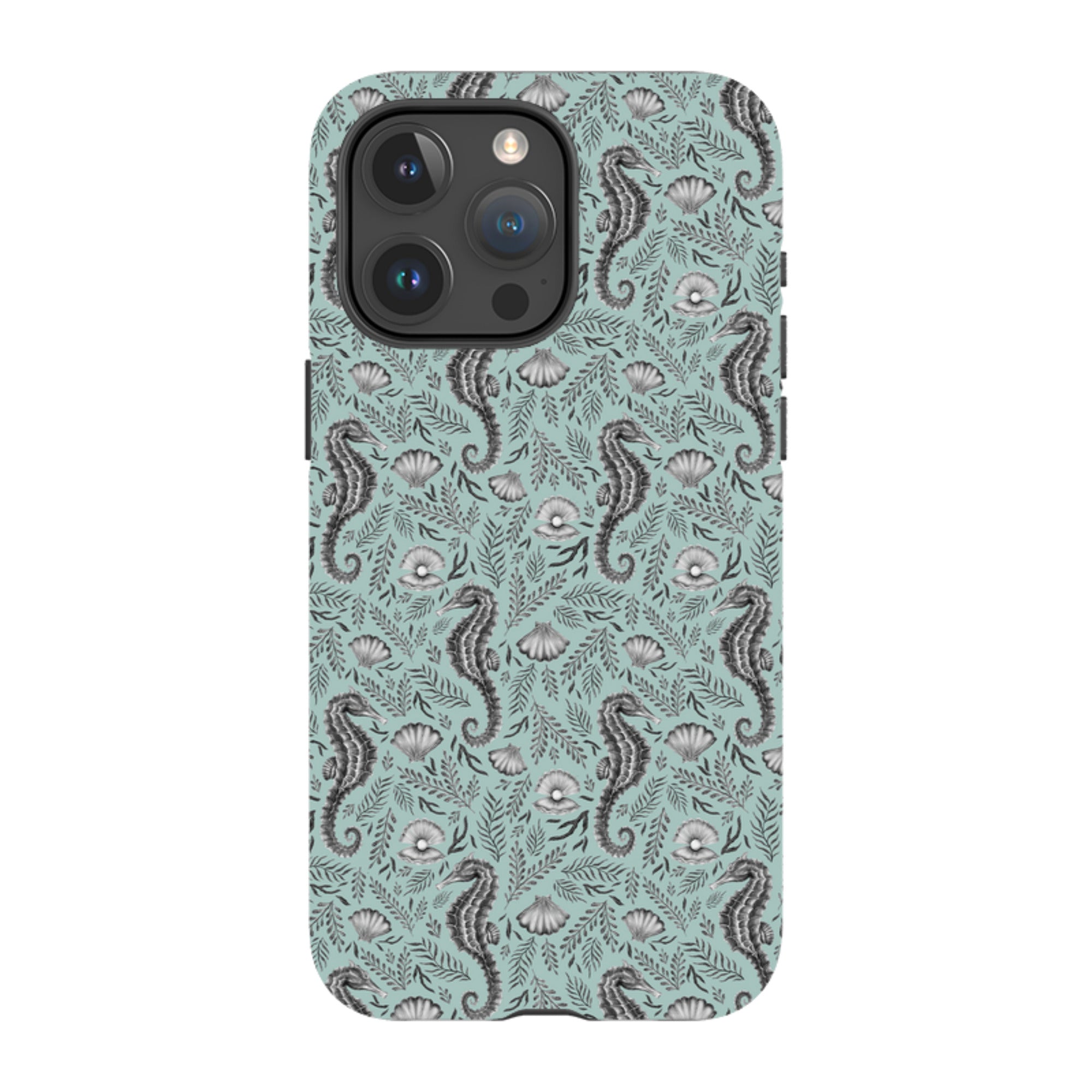 iPhone MagSafe Tough Case -  Seahorse Seafoam By Catherine Rowe