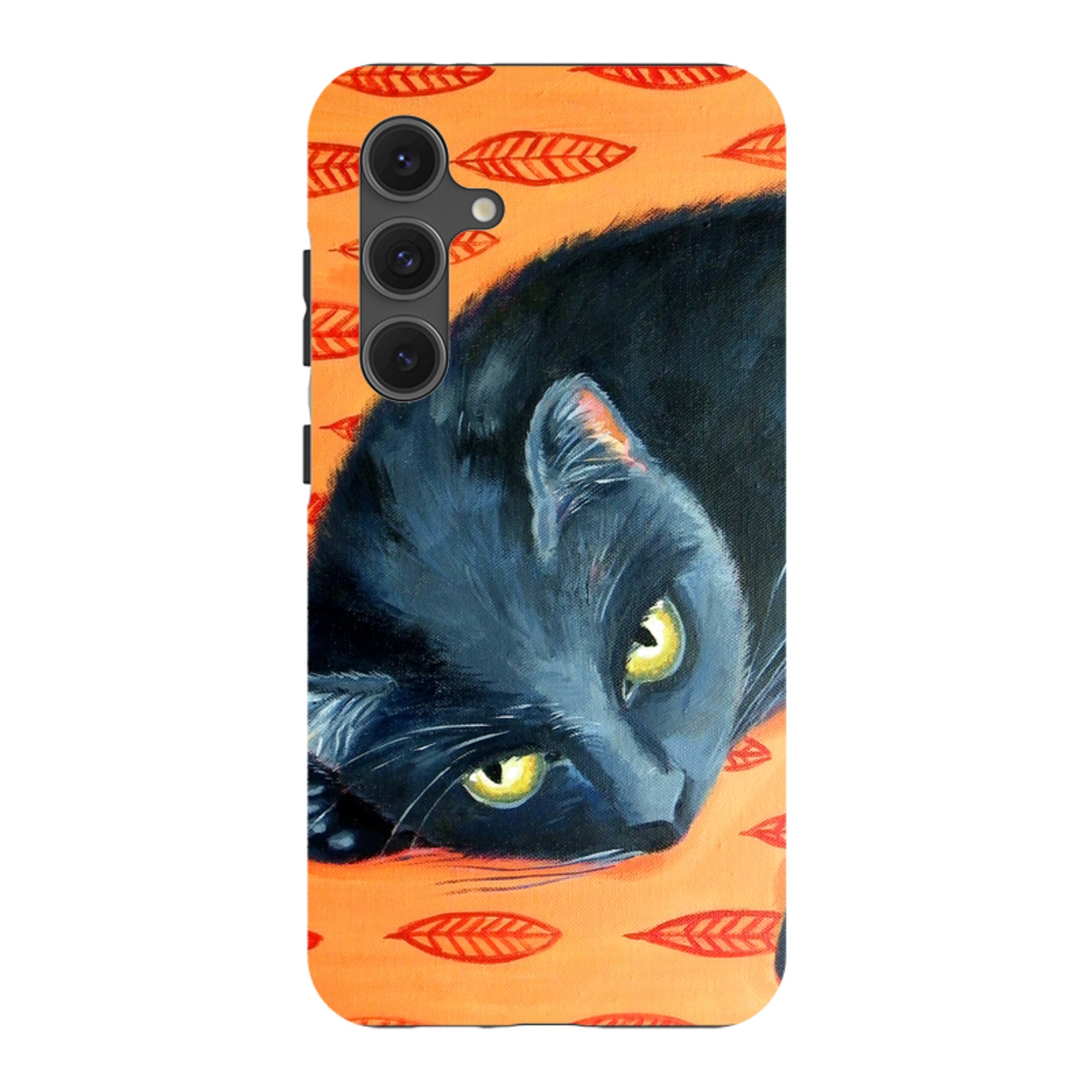 Samsung Tough Case - Black Cat By Mary Stubberfield