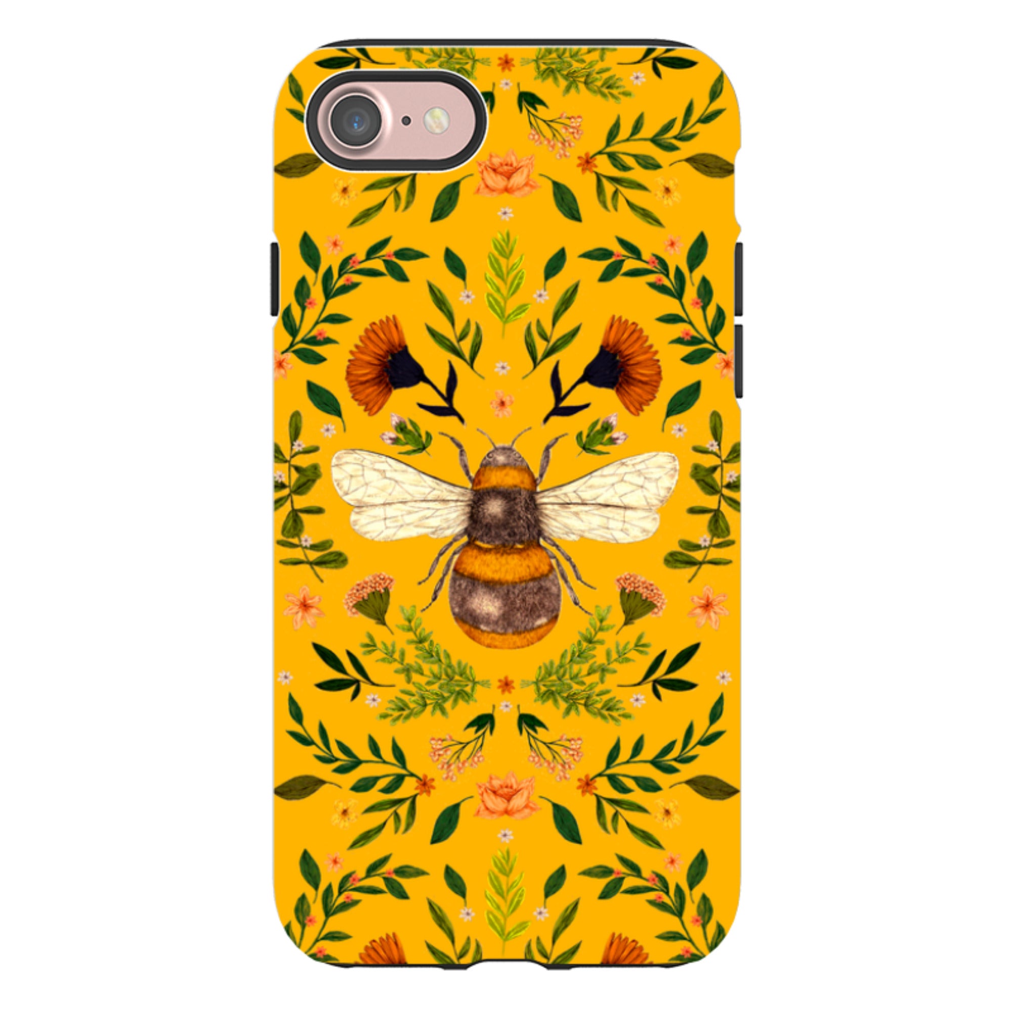 iPhone Tough Case - Botanical Bee Honey By Jade Mosinski