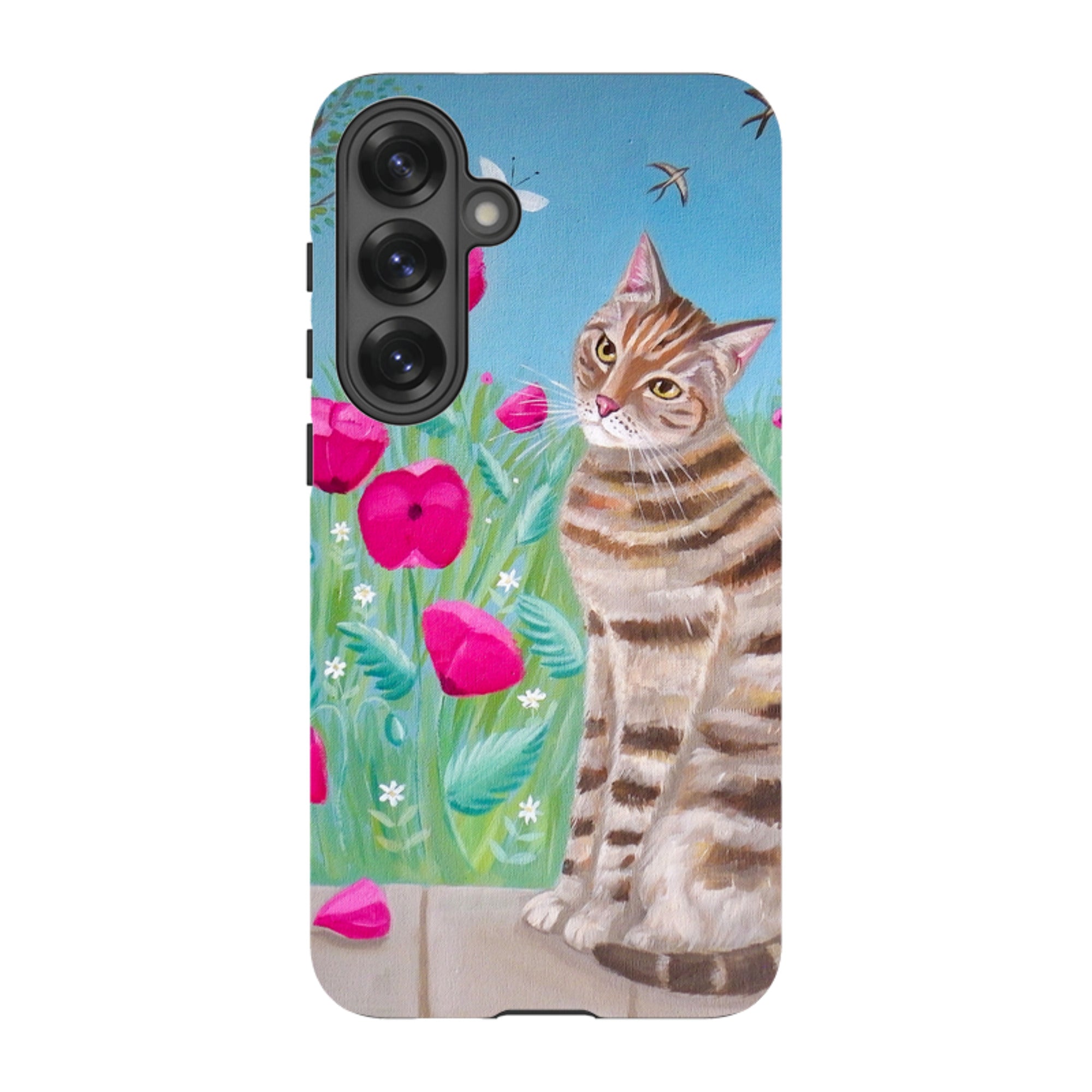 Samsung Tough Case - Cat Floral By Mary Stubberfield