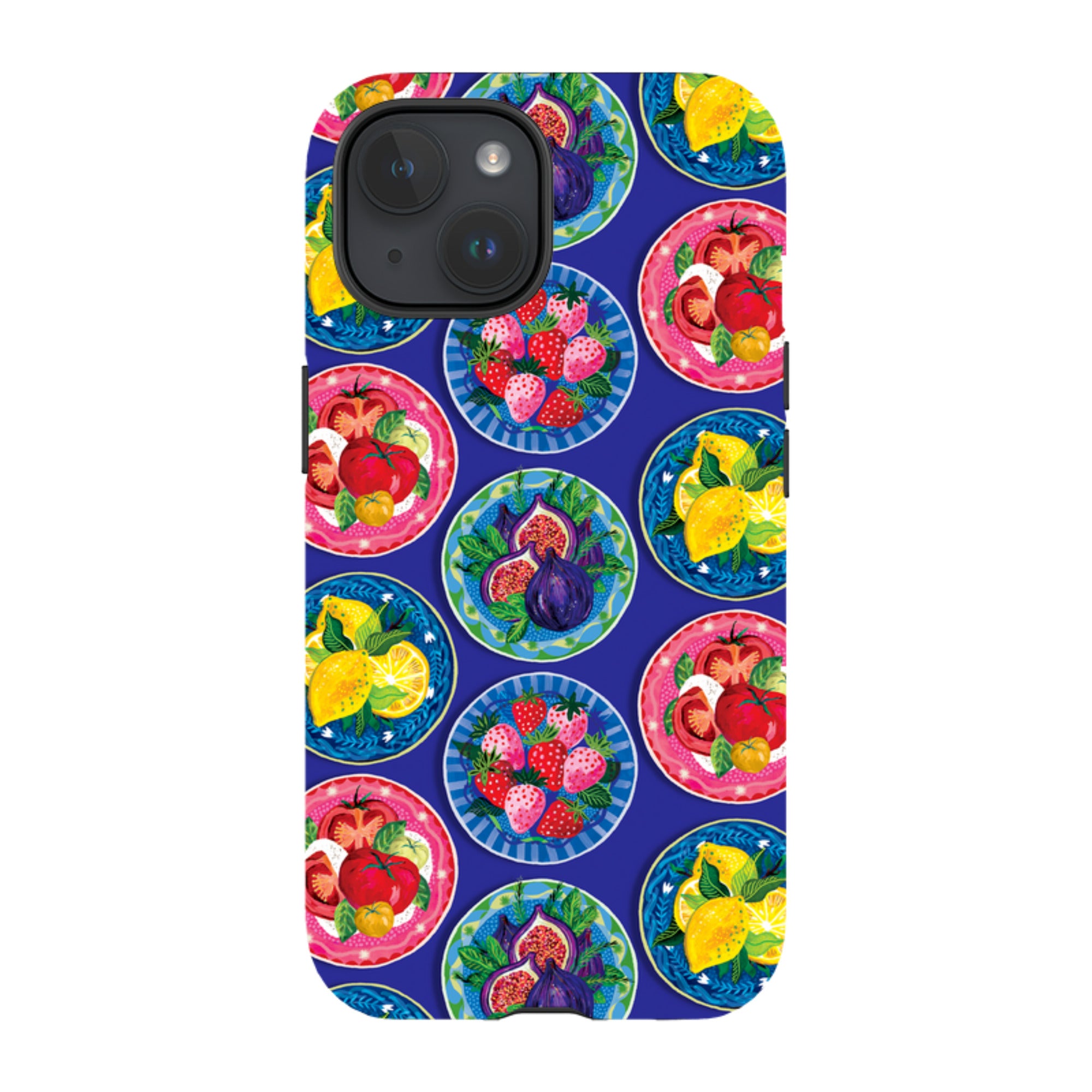 iPhone Tough Case - Summer Plates Blue By Emma Frances Grant