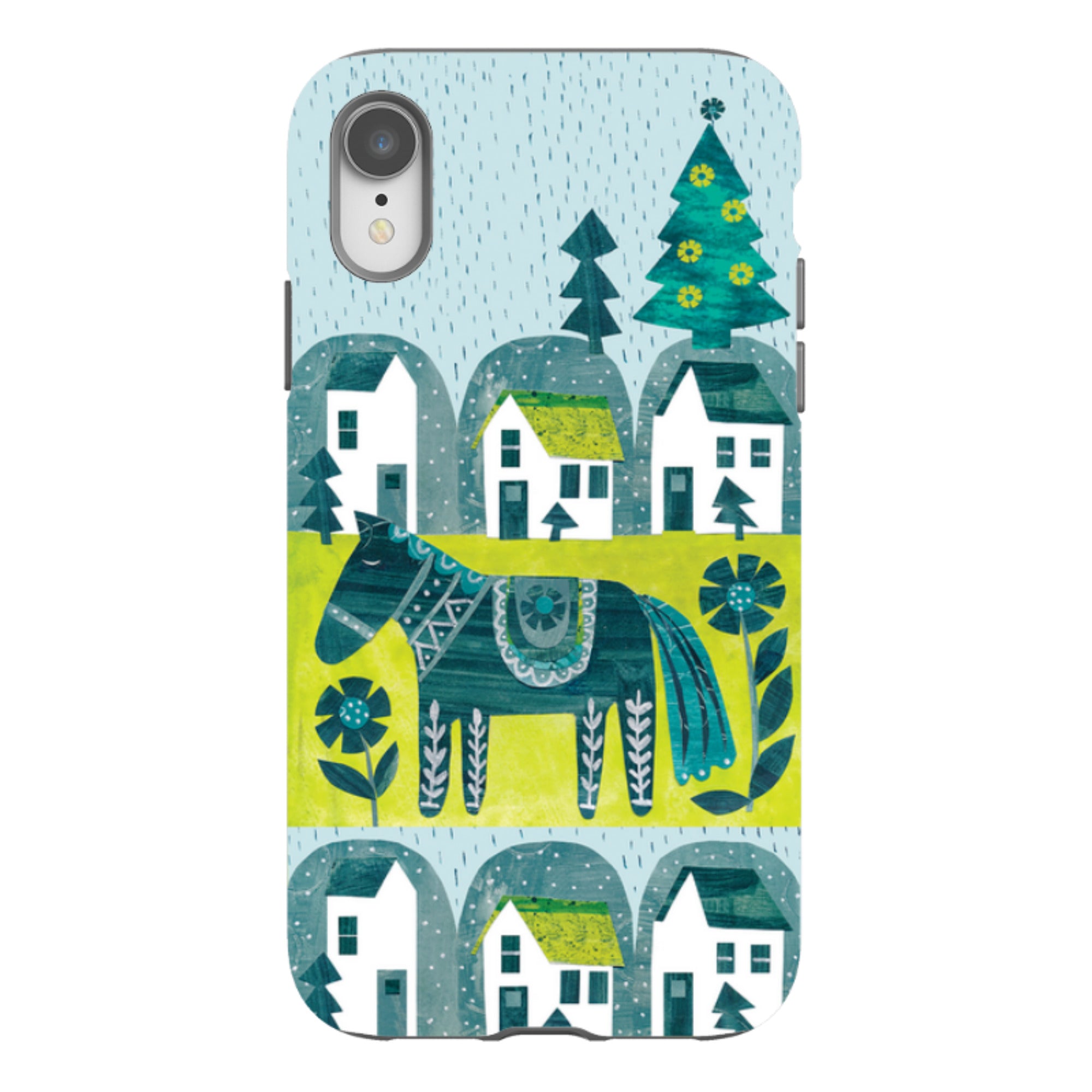 iPhone Tough Case - Winter Dala Horse By Tracey English