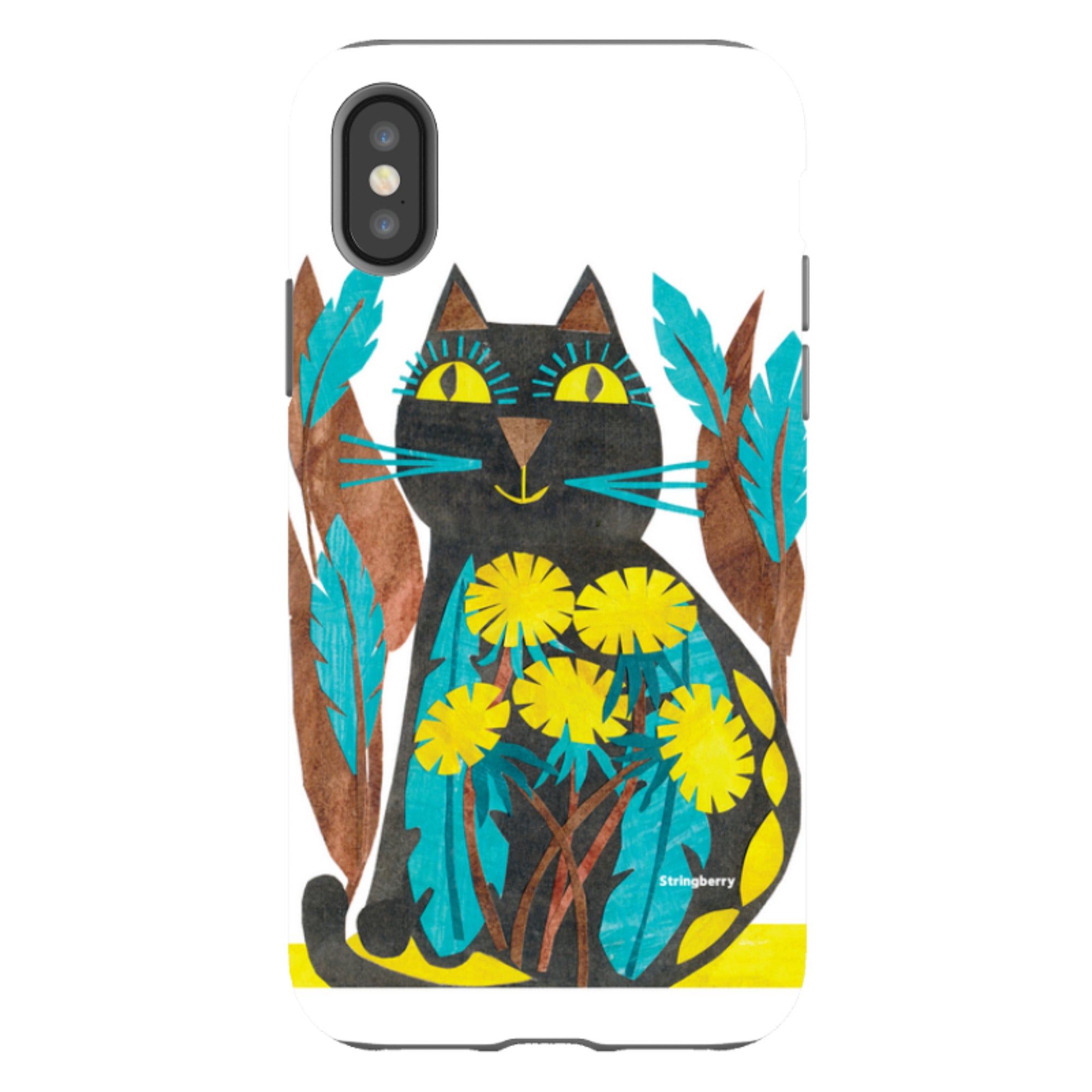 iPhone Tough Case - Folk Cat By Tracey English