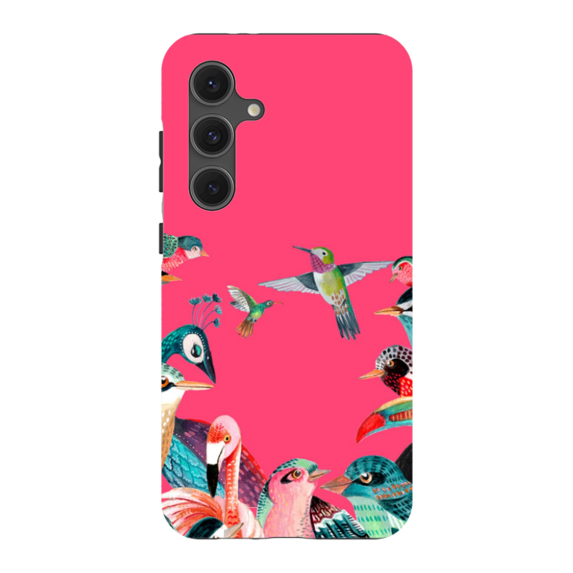 Samsung Tough Case - Pink Birds By Caroline Bonne Muller