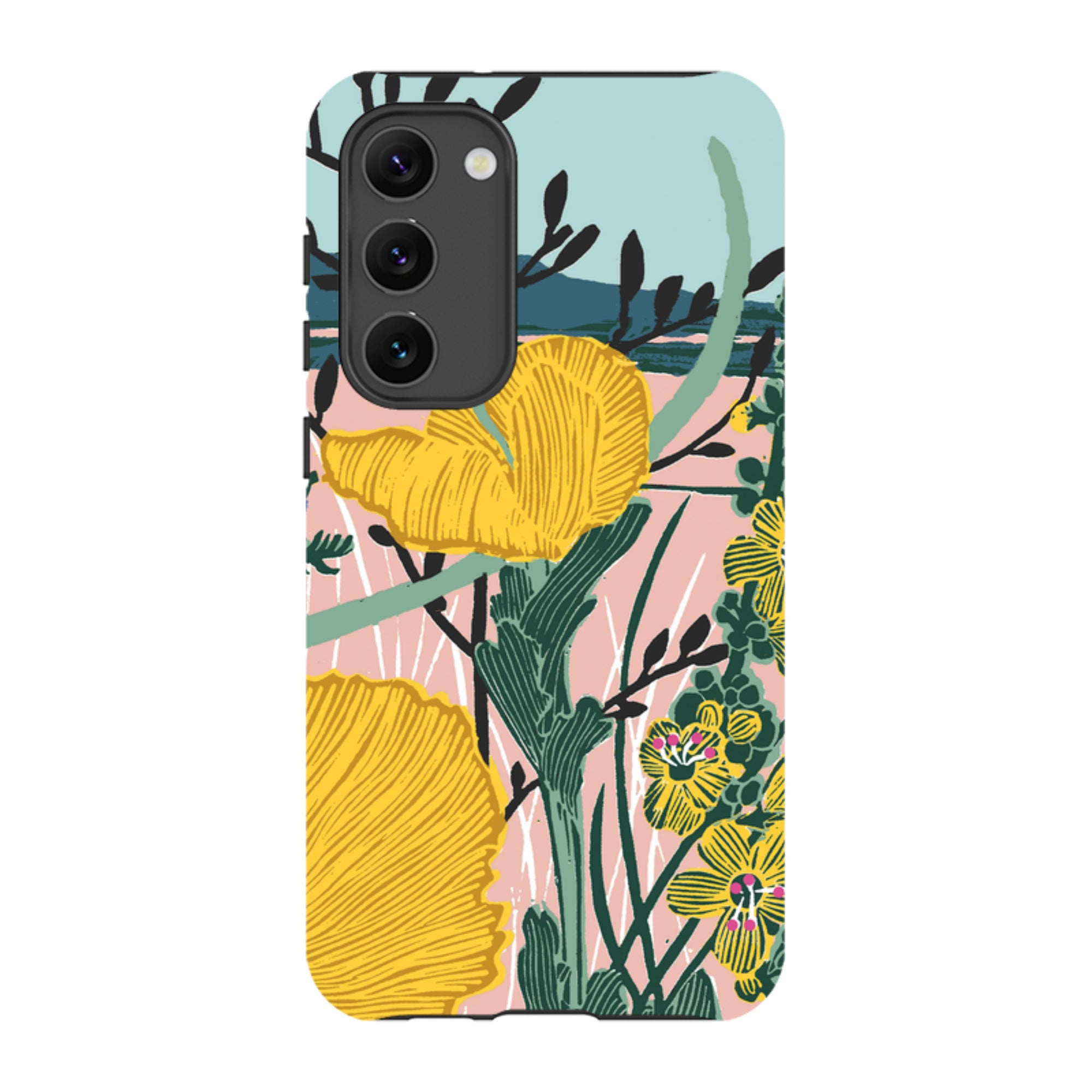 Samsung Tough Case - Yellow Poppies By Kate Heiss