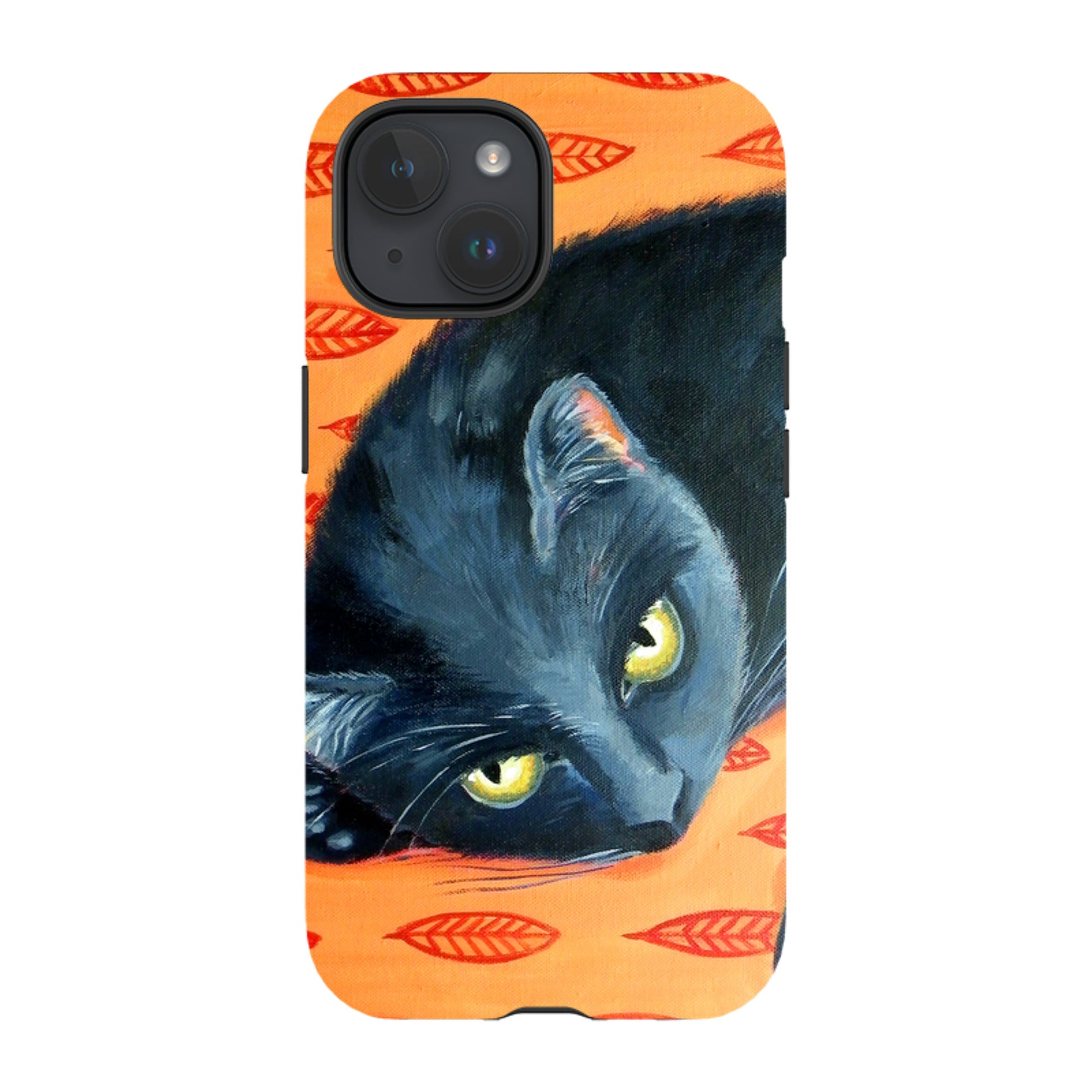 iPhone Tough Case - Black Cat By Mary Stubberfield