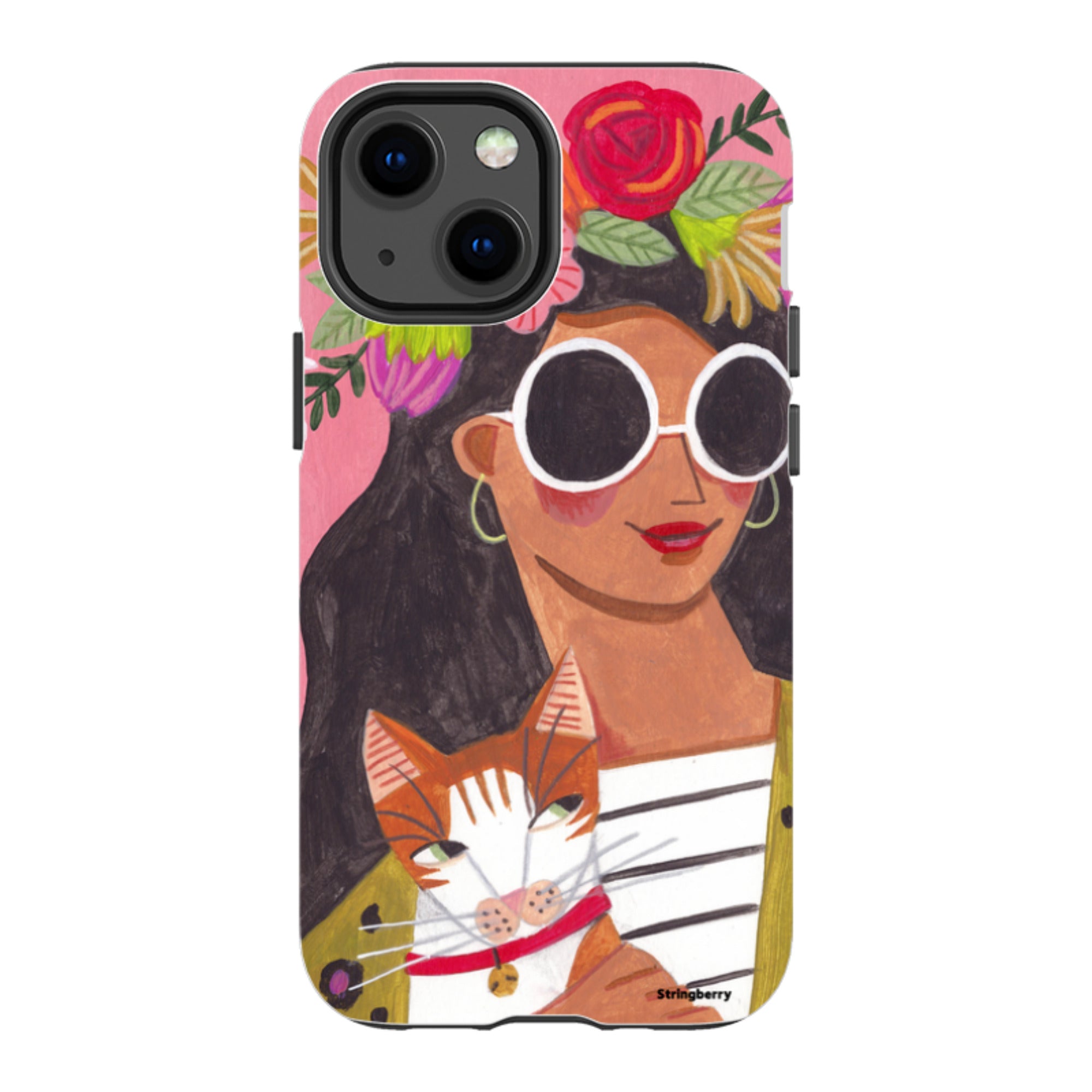 iPhone Tough Case - Woman & Cat By Caroline Bonne Muller