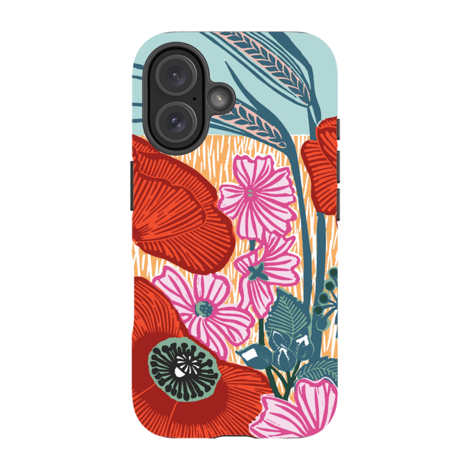 iPhone Tough Case - Wild Poppies By Kate Heiss