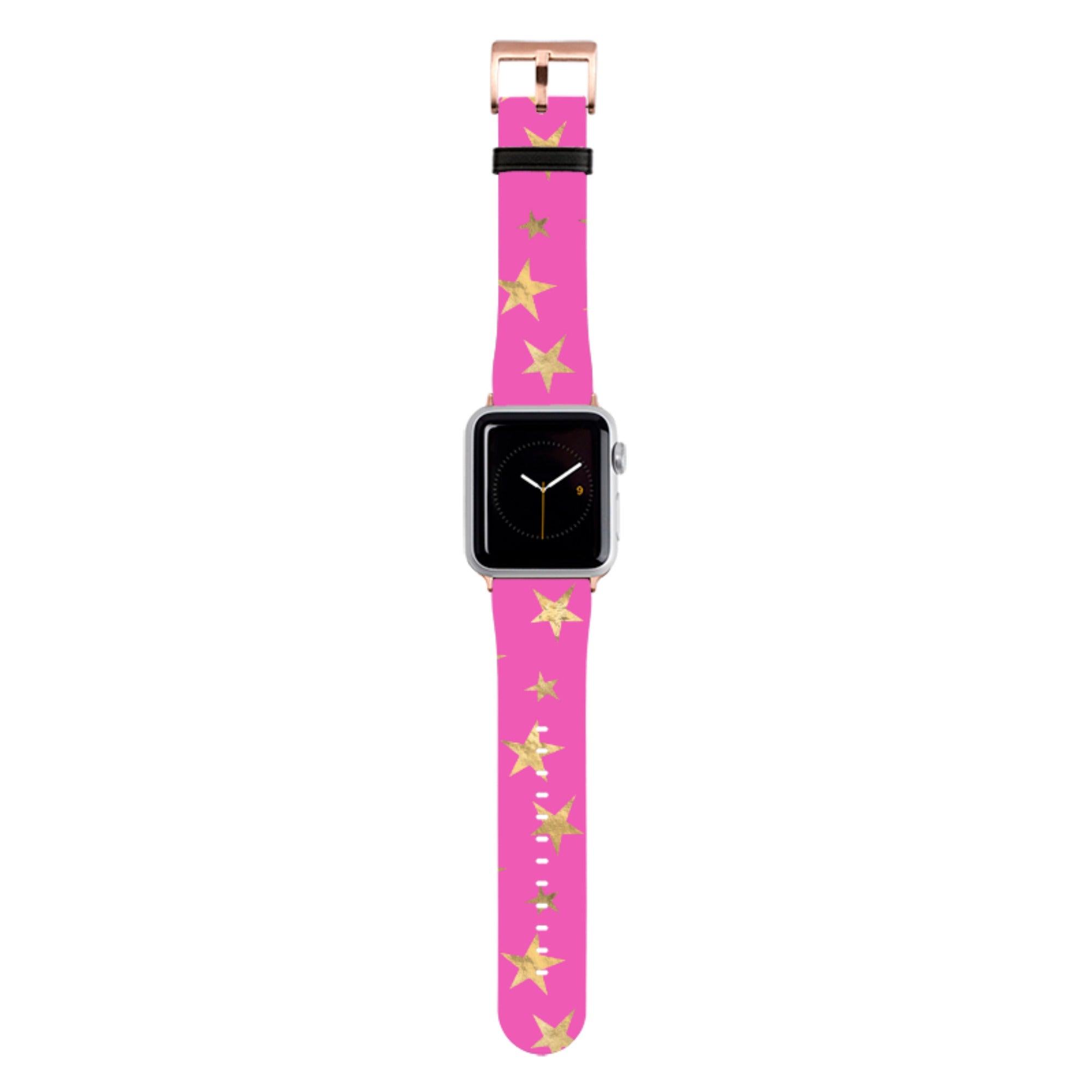 Pink and Gold Stars Apple Watch Strap