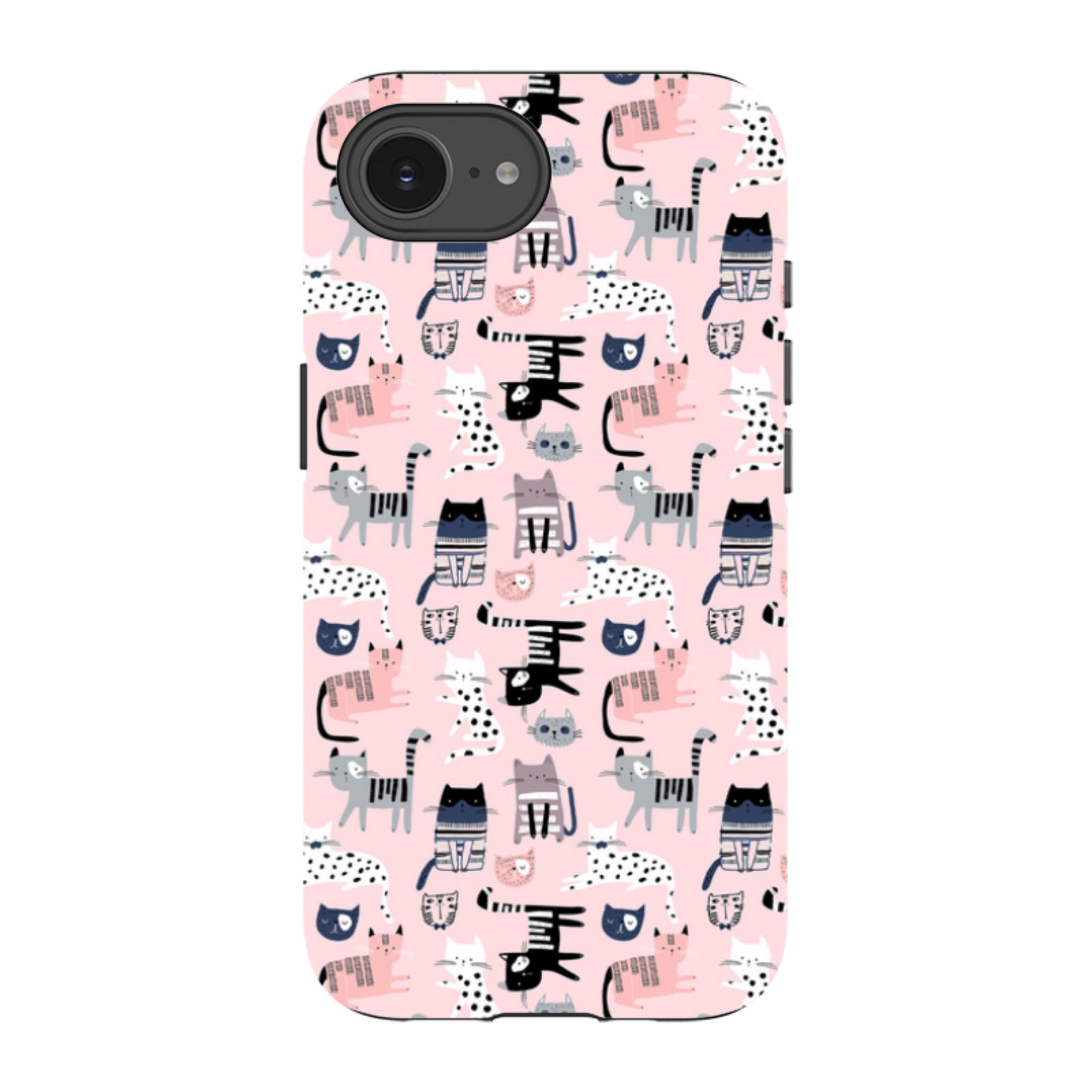 iPhone Tough Case - Cat-titude Pattern