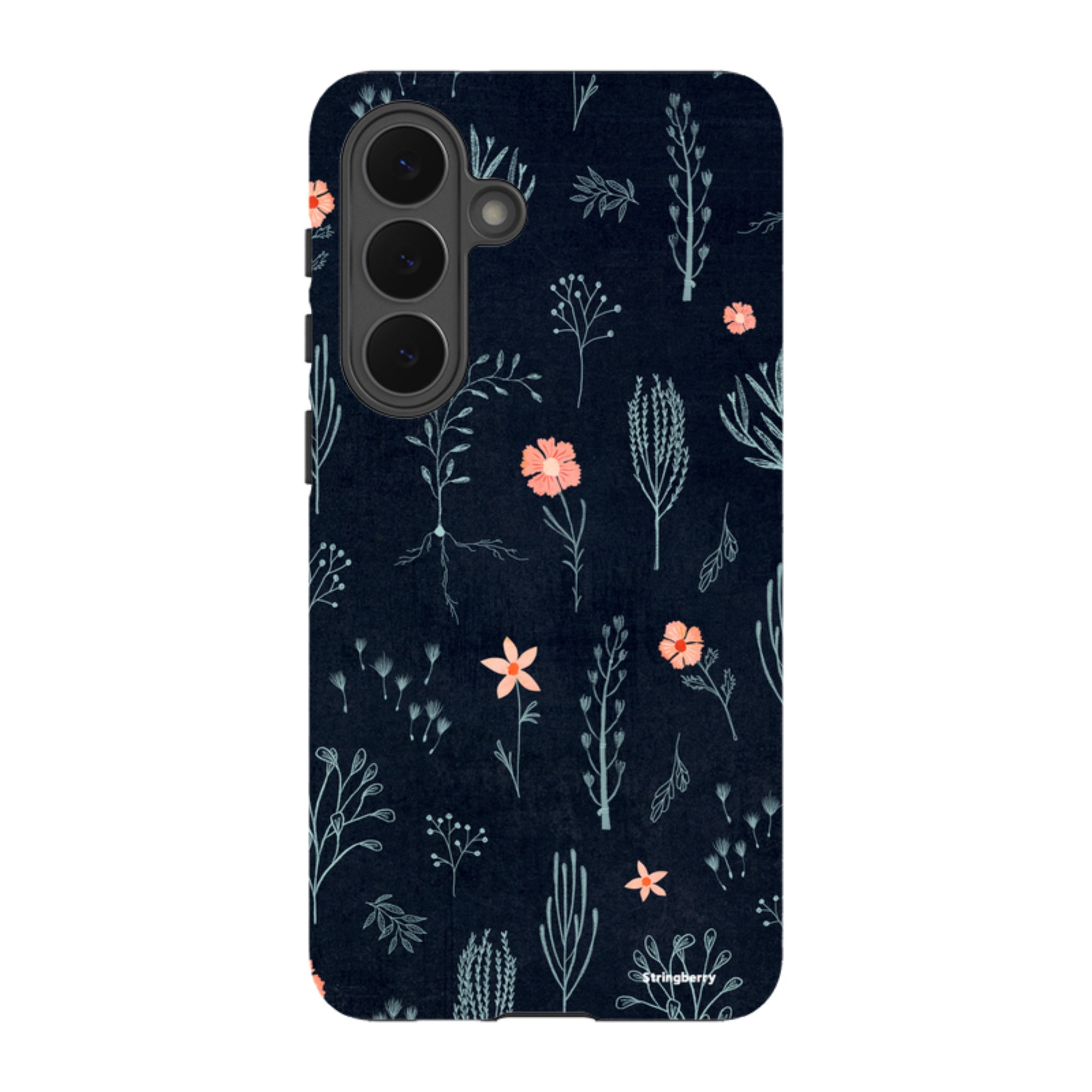 Samsung Tough Case - Floral Light Blue And Pink By Katherine Quinn