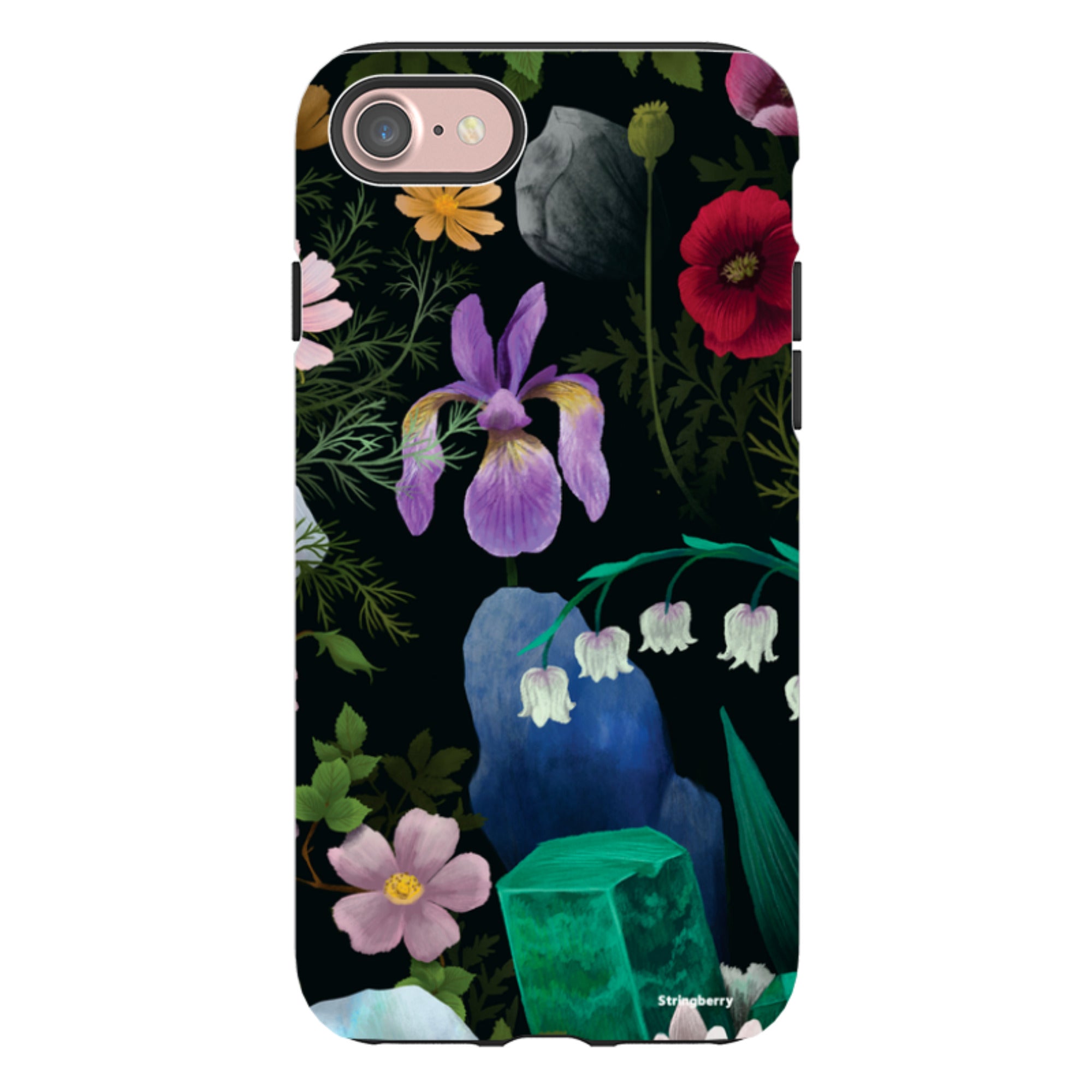 iPhone Tough Case - Crystal Flowers II By Anna Stead