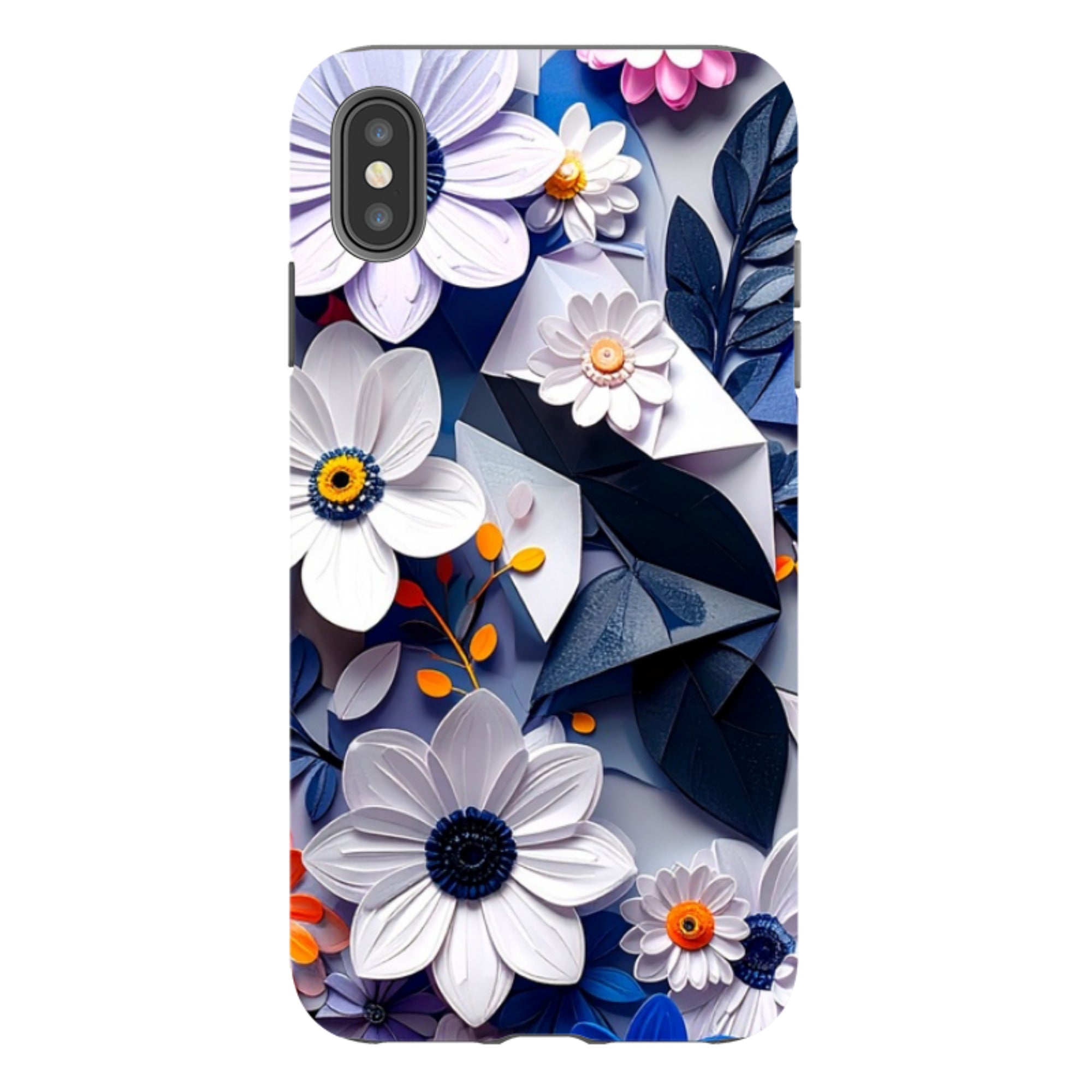 iPhone Tough Case - Summer Blue Florals