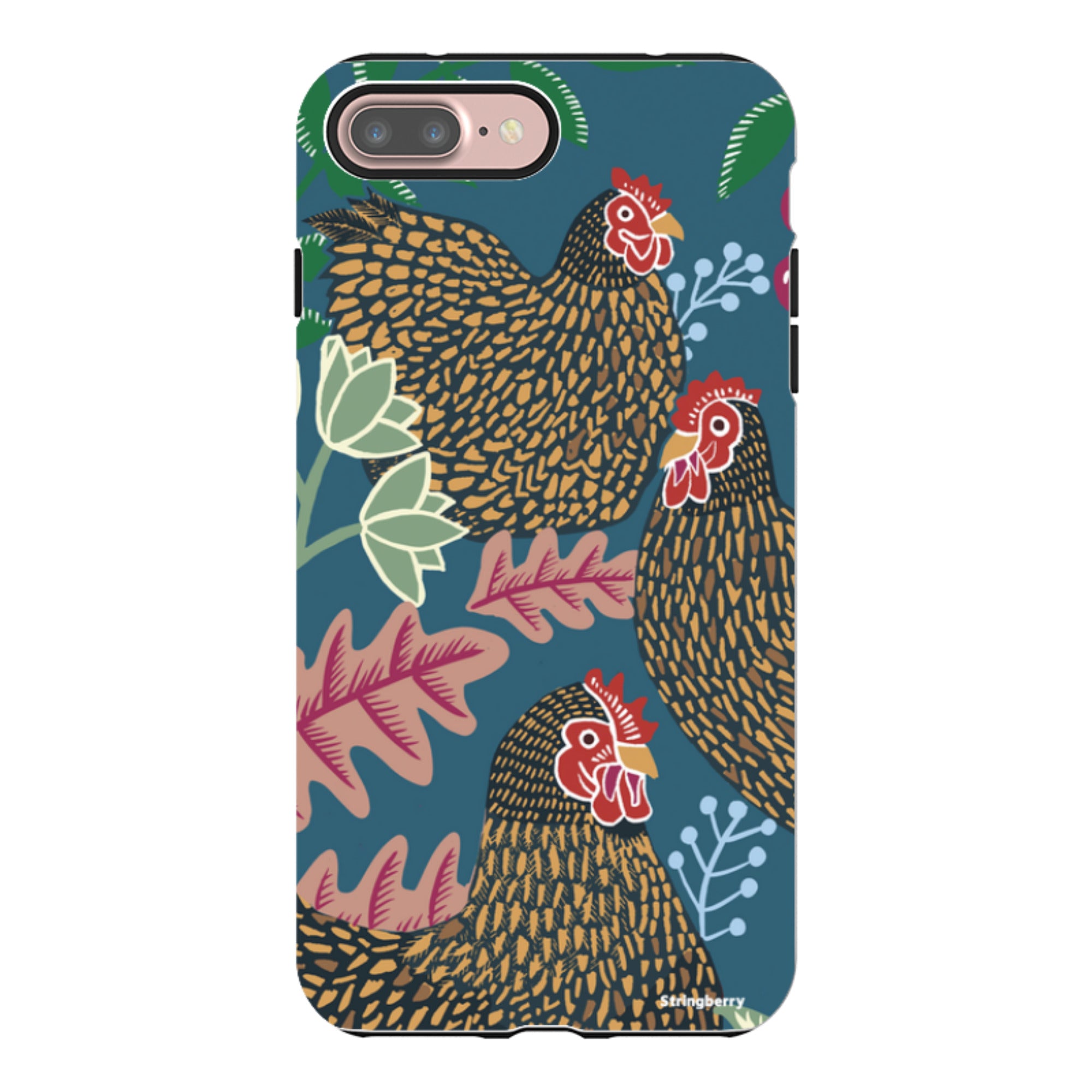 iPhone Tough Case - Three French Hens By Kate Heiss