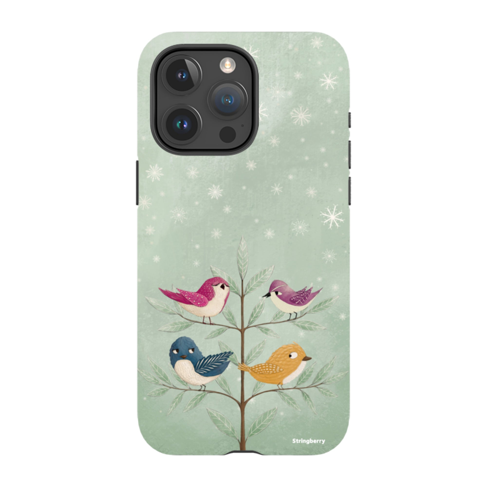 iPhone MagSafe Tough Case - Garden Birds Aqua By Maja Lindberg