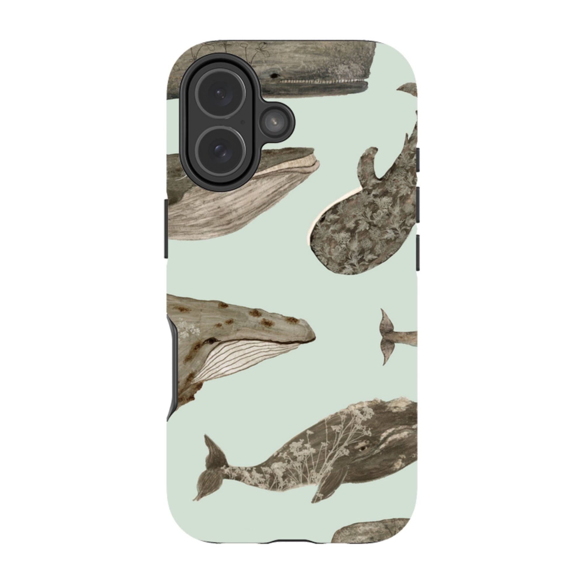 iPhone Tough Case - Wild Flower Whales By Katherine Quinn