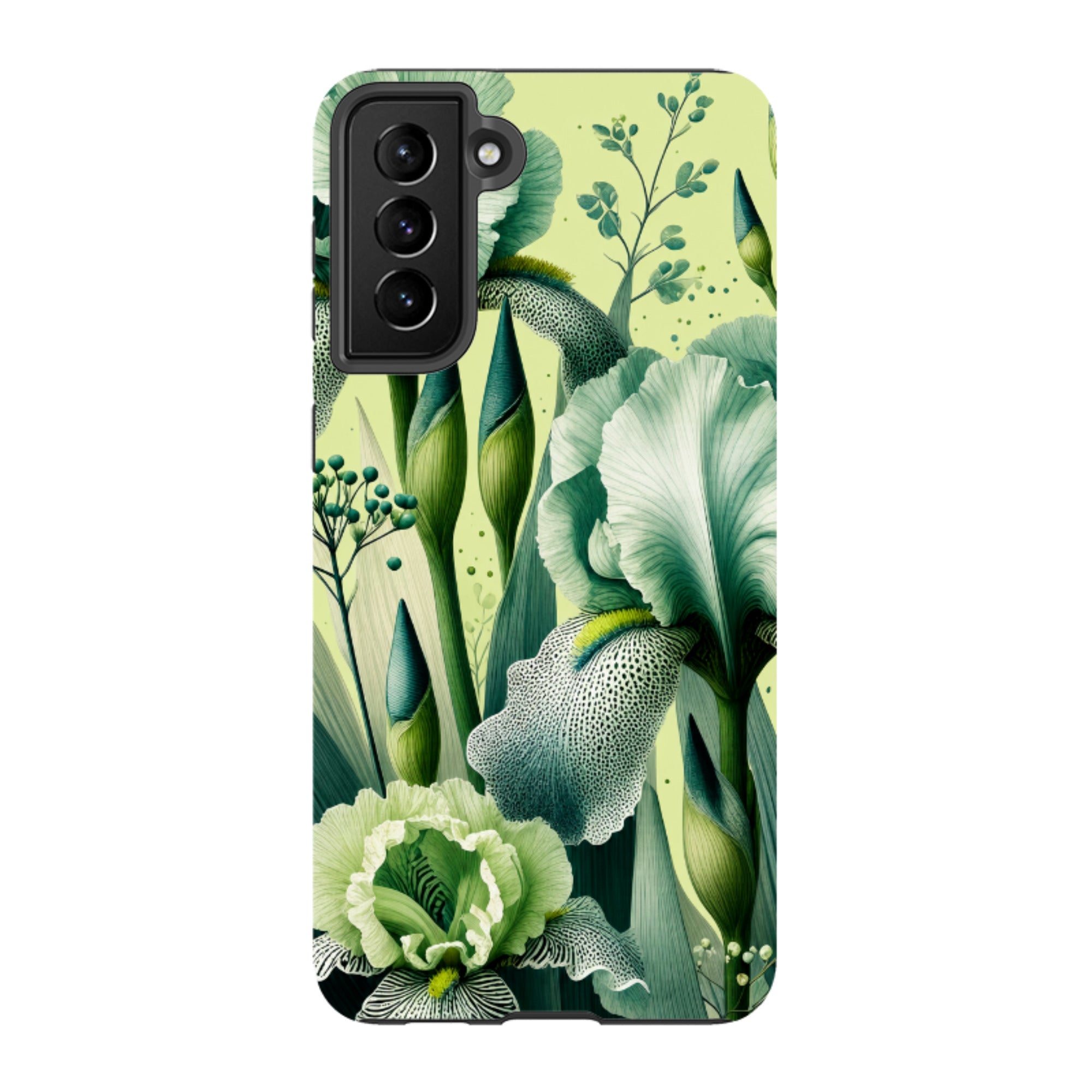 Samsung Tough Case - Sage Green Iris Floral