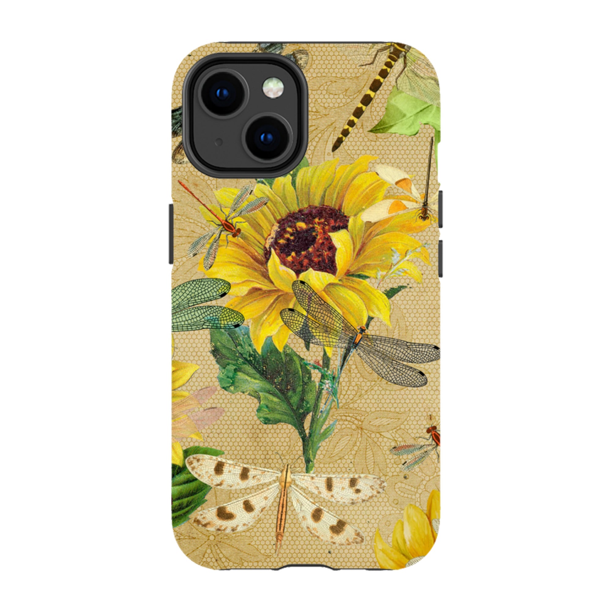 iPhone Tough Case - Dragonflies And Sunflowers