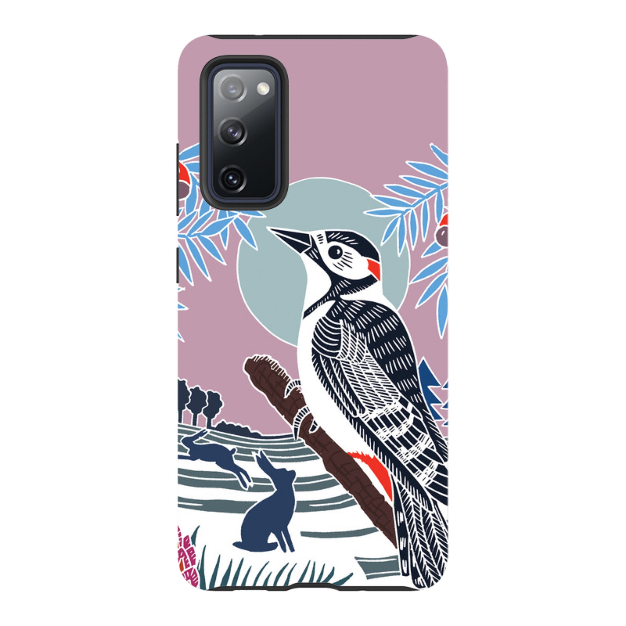 Samsung Tough Case - Woodpecker Pale By Kate Heiss