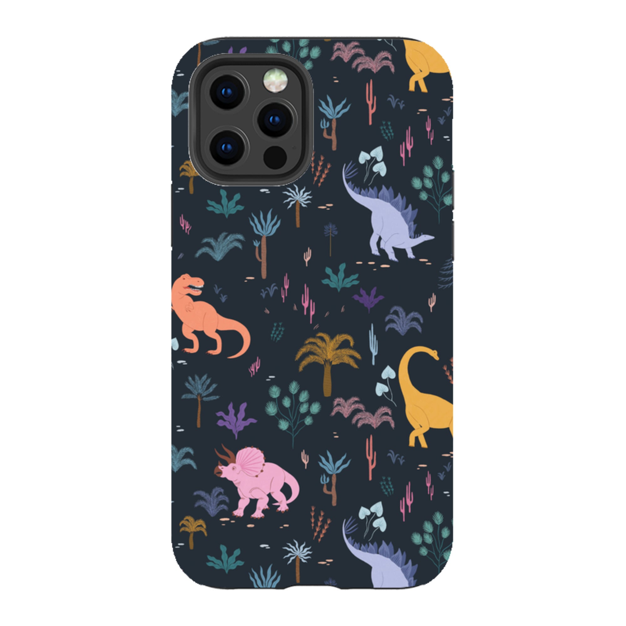 iPhone Tough Case - Dinosaur Pattern Dark By Meghann Rader