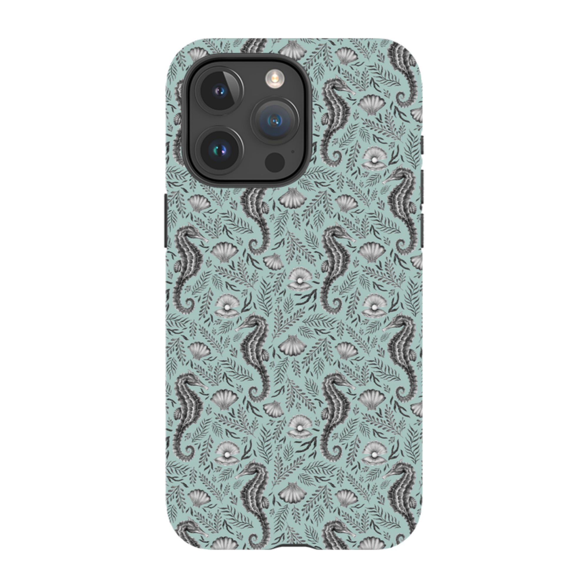 iPhone MagSafe Tough Case -  Seahorse Seafoam By Catherine Rowe