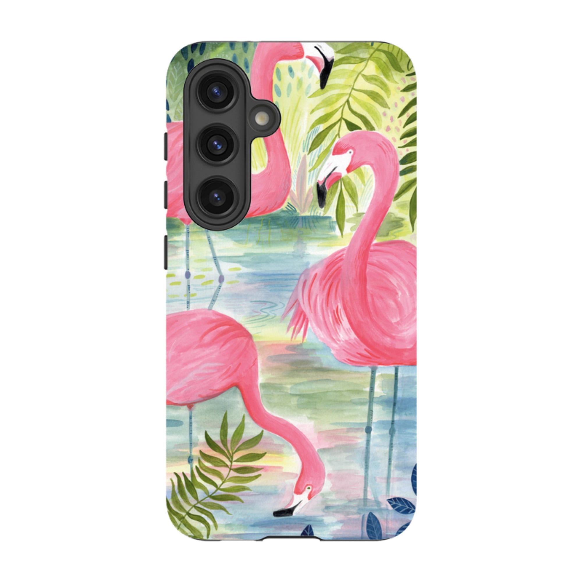 Samsung Tough Case - Three Flamingo By Bex Parkin