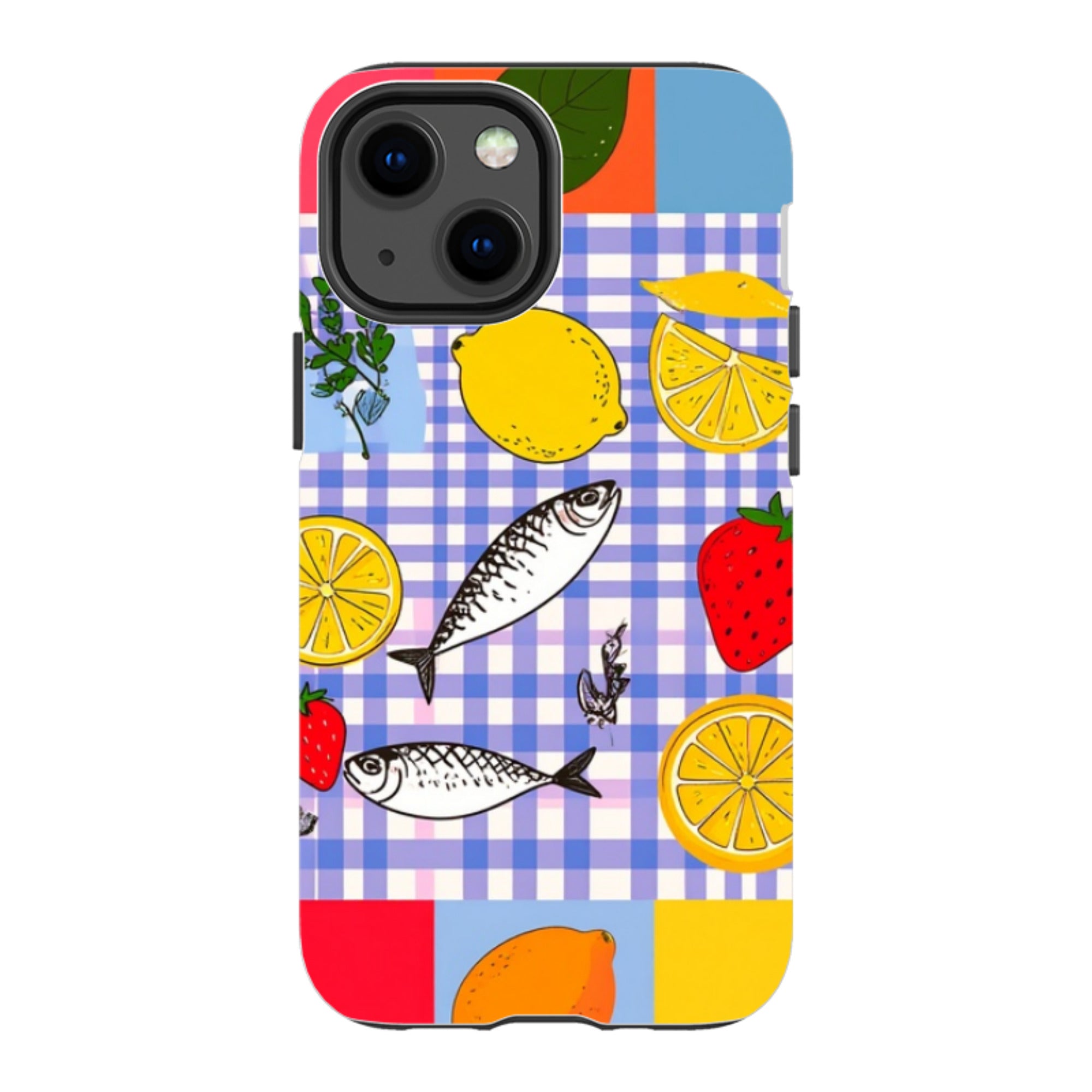 iPhone Tough Case - Sardines and Checks