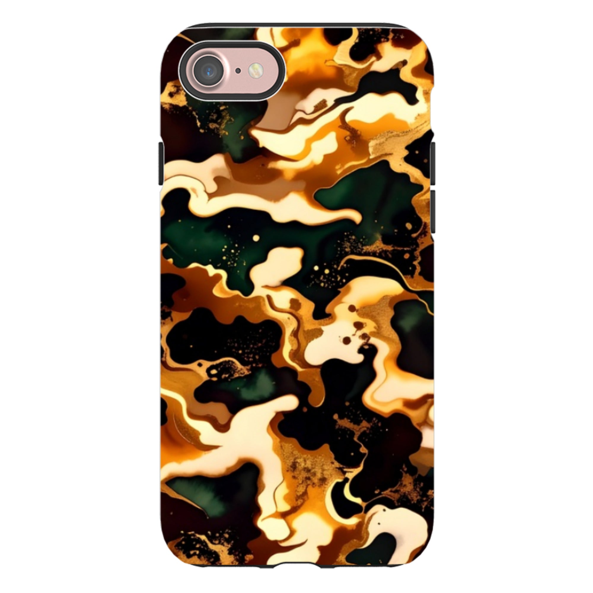 iPhone Tough Case - Green Fire Marble