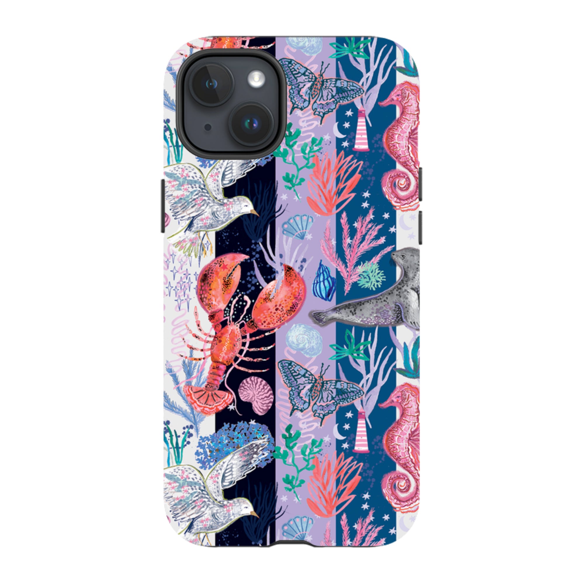 iPhone MagSafe Tough Case - Coastal Calling Stripe II By Emma Frances Grant