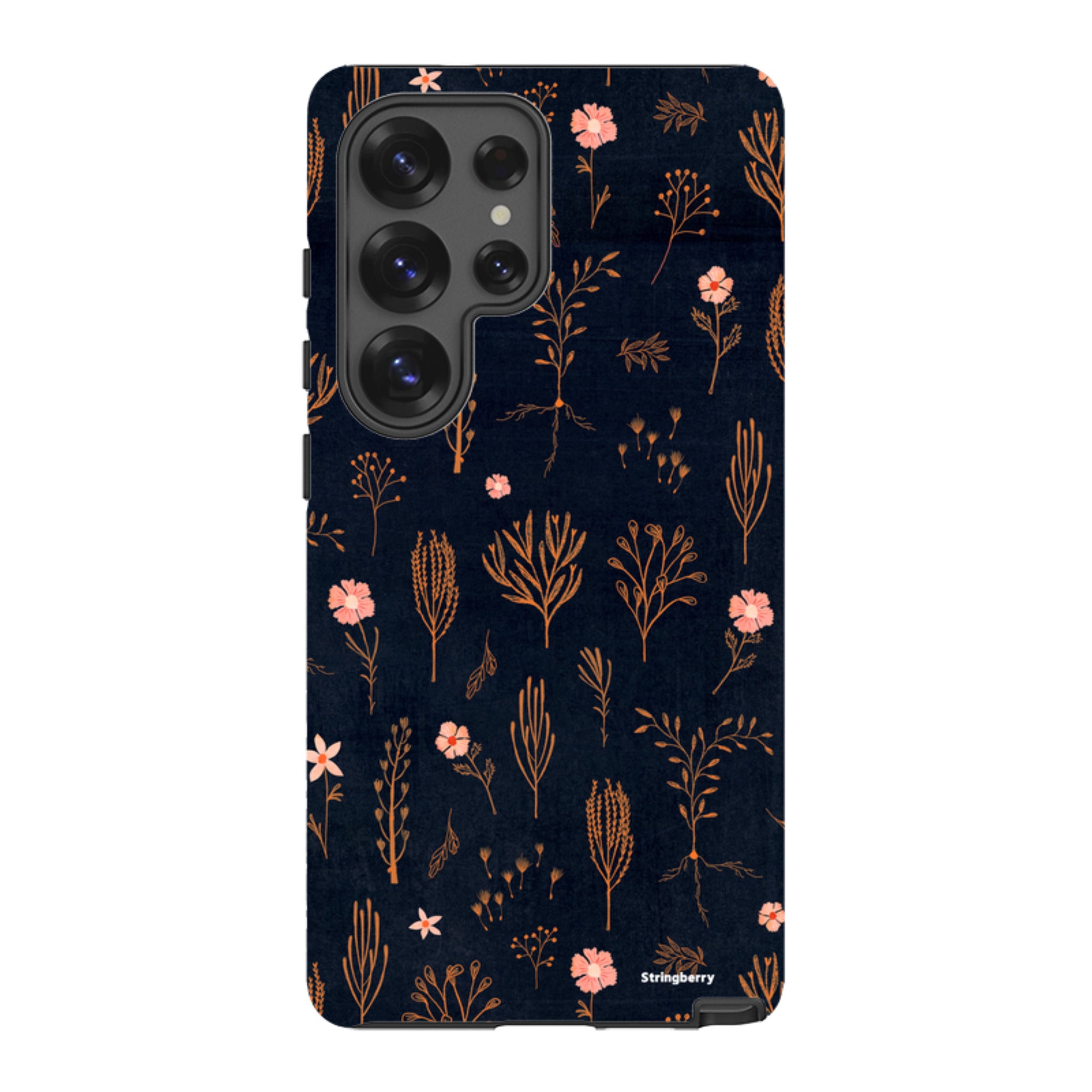 Samsung Tough Case - Floral Light Orange And Pink By Katherine Quinn