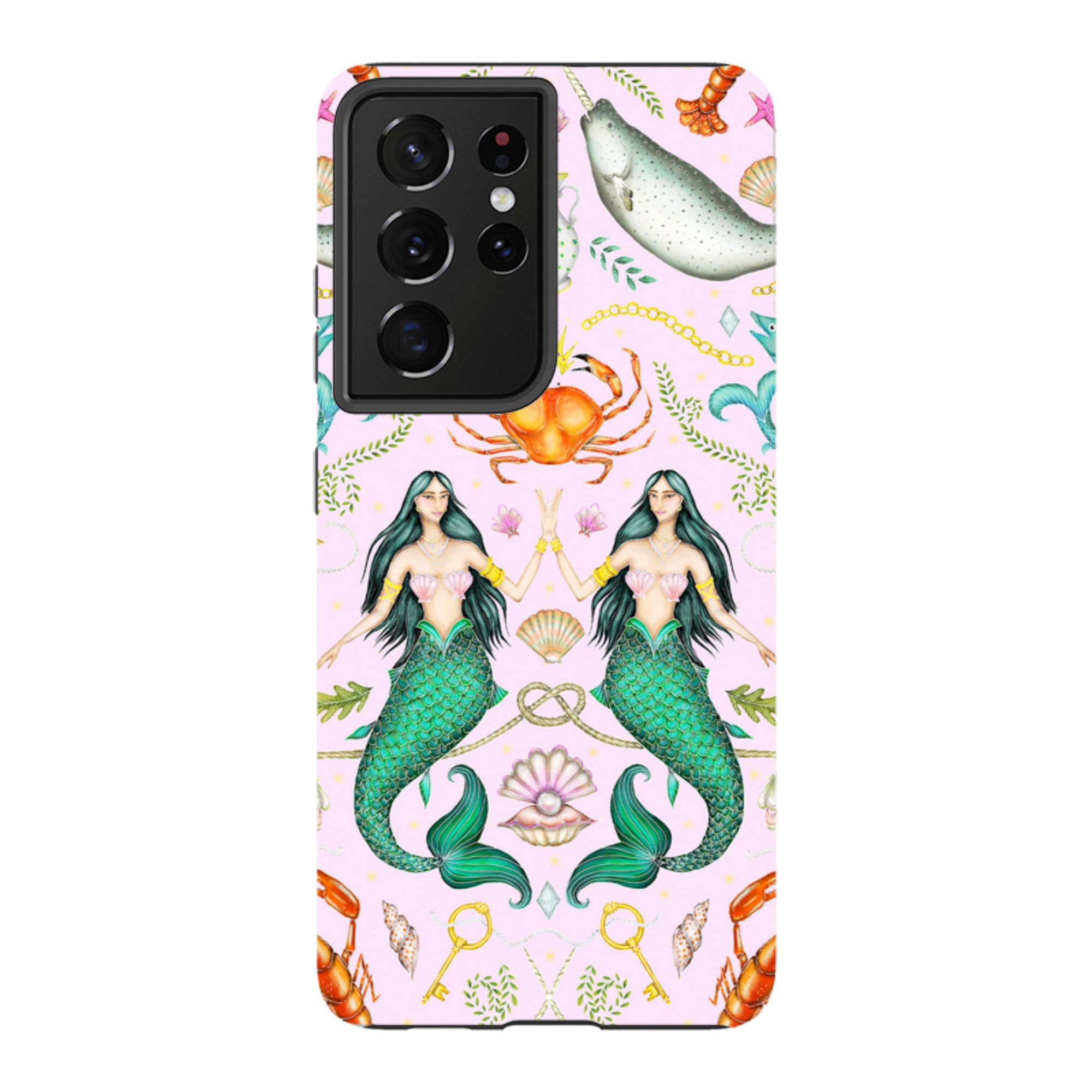 Samsung Tough Case - Tritons Treasure Pink By Catherine Rowe
