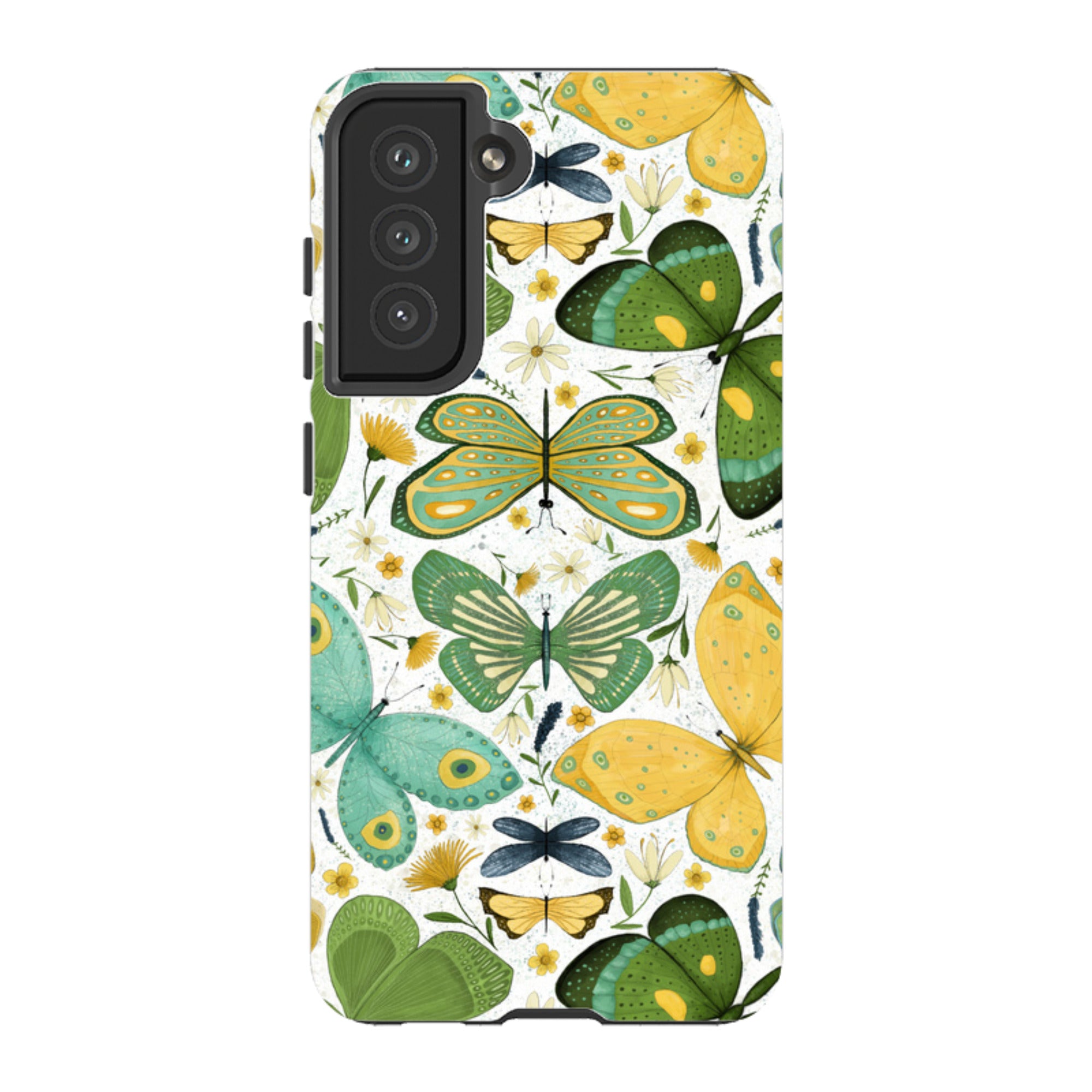 Samsung Tough Case - Green Butterflies By Maja Lindberg