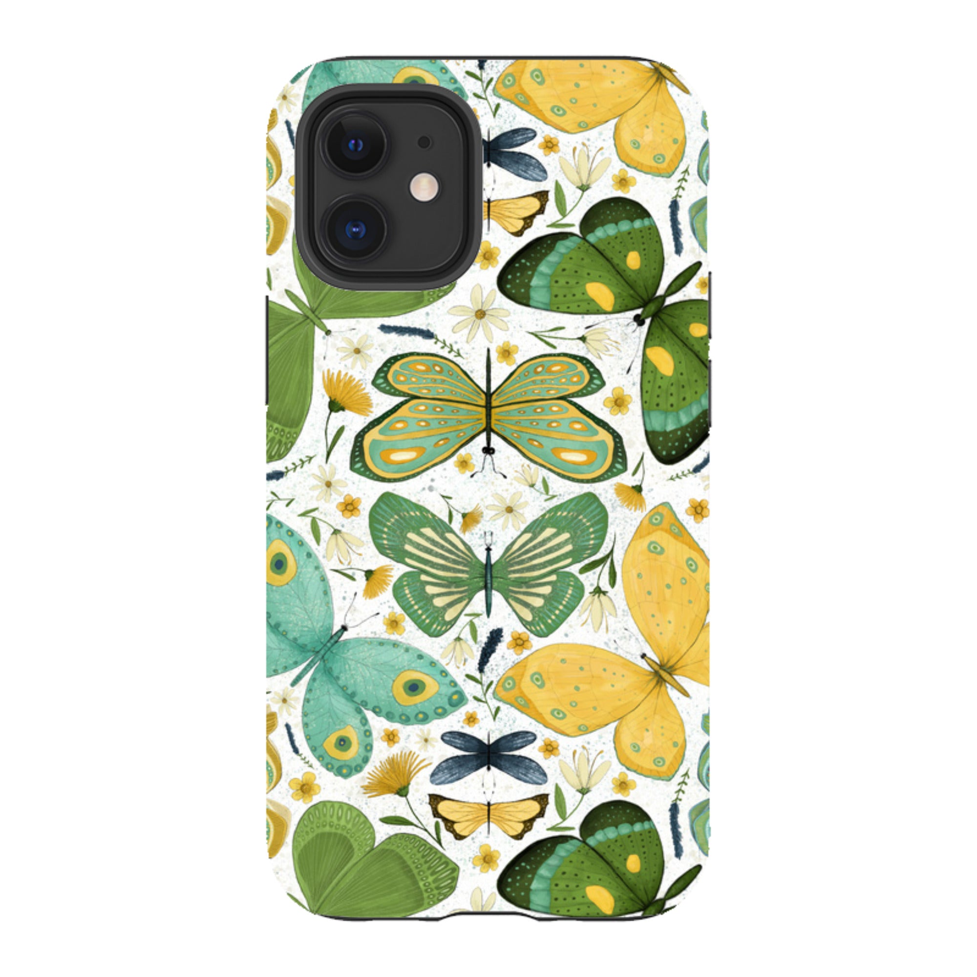 iPhone Tough Case - Green Butterflies By Maja Lindberg