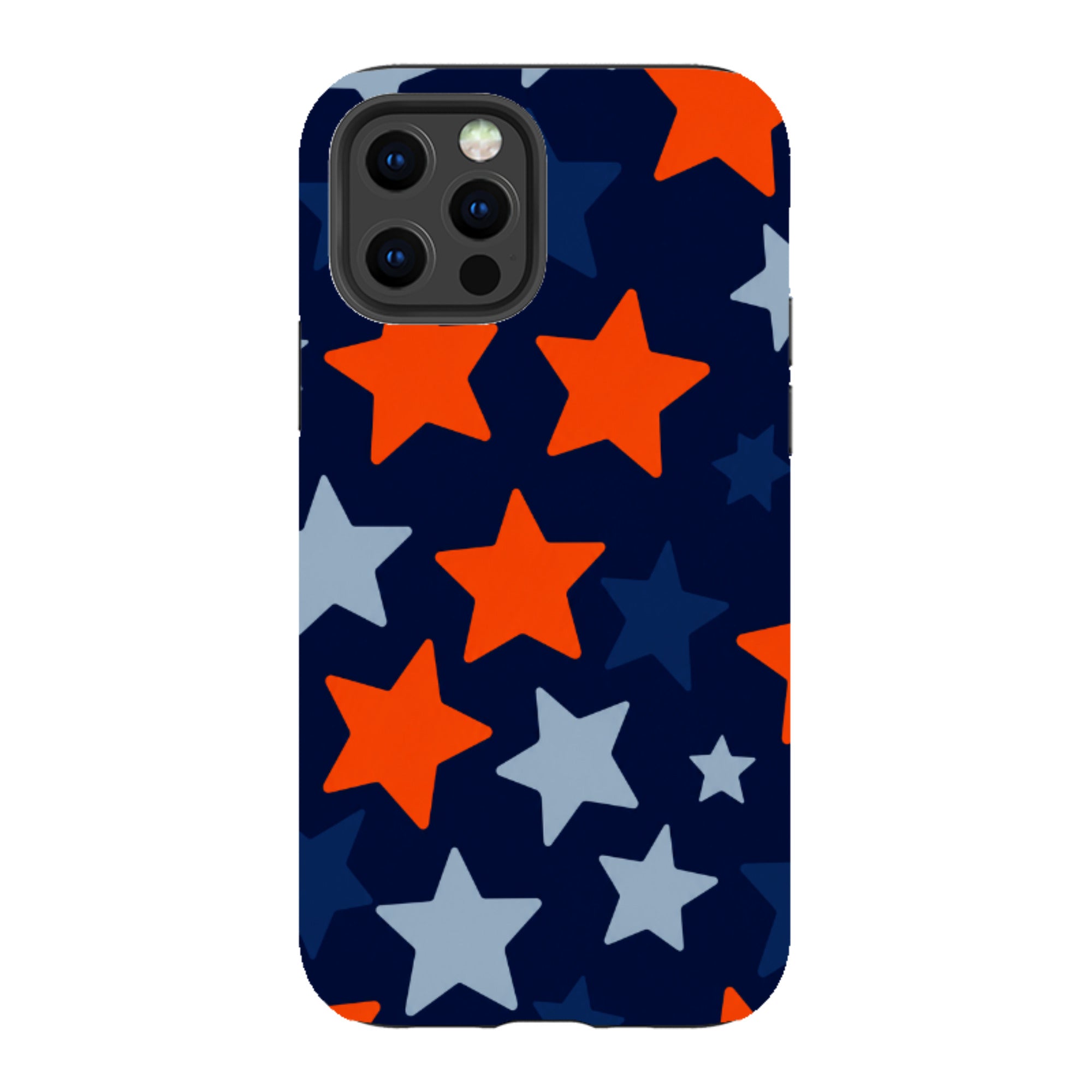 iPhone Tough Case - Navy Blue & Orange Star