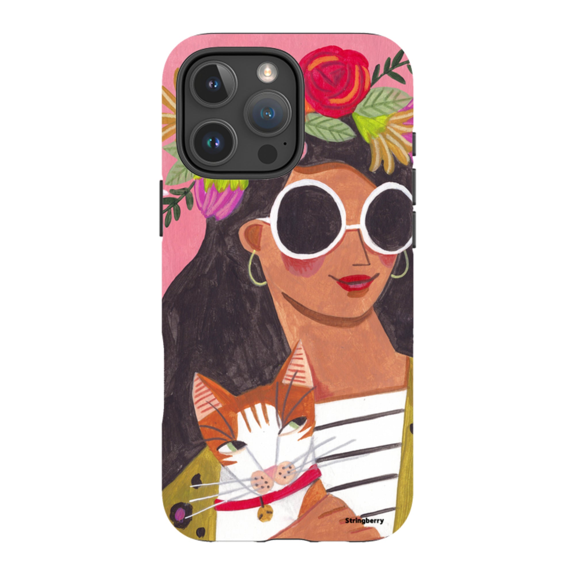 iPhone Tough Case - Woman & Cat By Caroline Bonne Muller