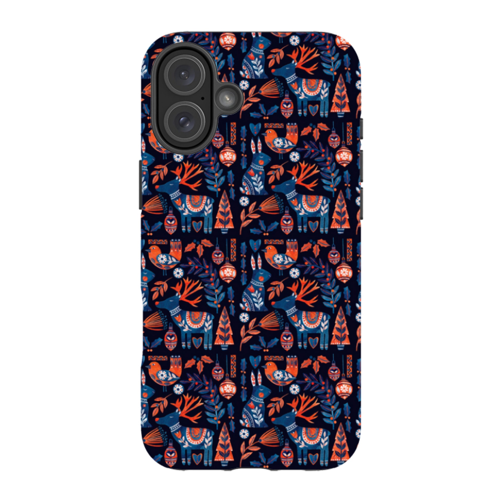 iPhone MagSafe Tough Case - Scandi Animals Dark By Tracey English