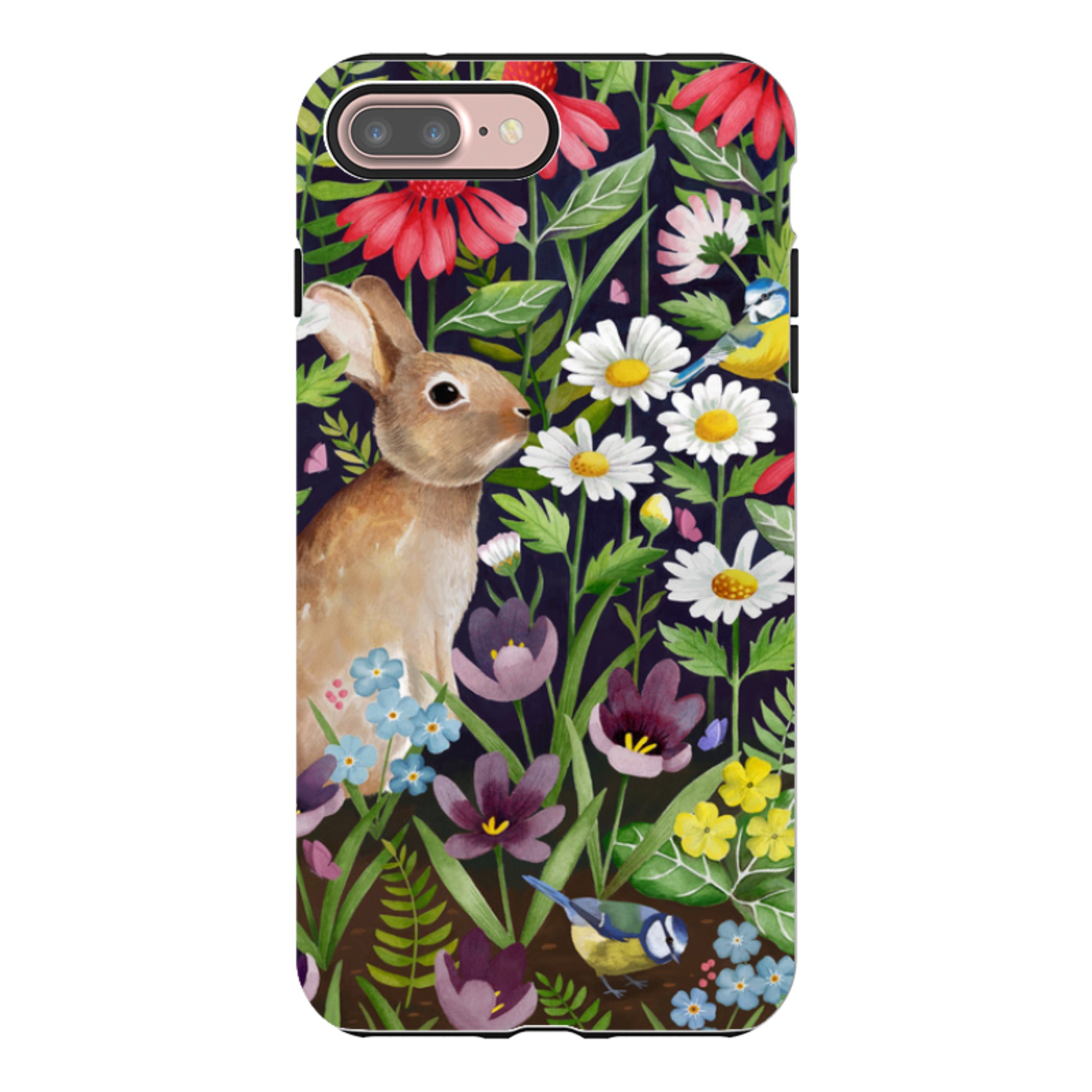 iPhone Tough Case - Rabbit And Wildflowers By Bex Parkin