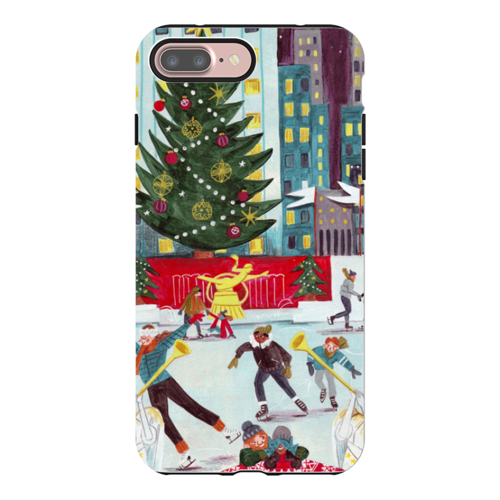 iPhone Tough Case - Xmas In New York By Caroline Bonne Muller