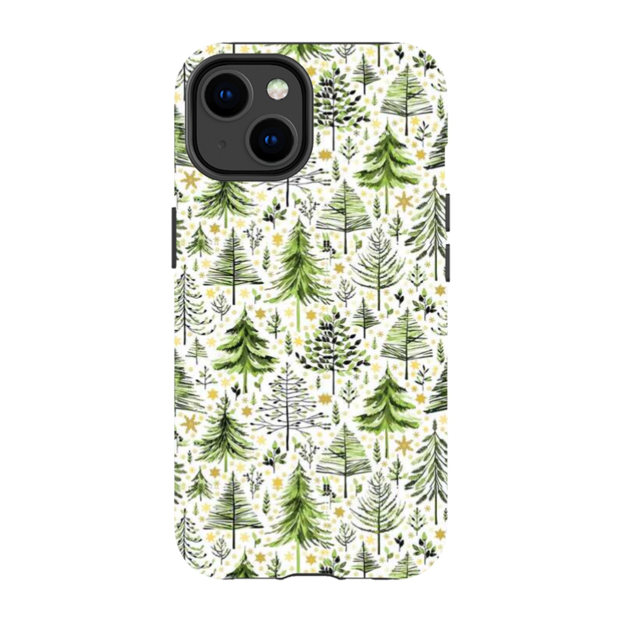 iPhone Tough Case - Green Xmas Trees By Elisabeth Haager