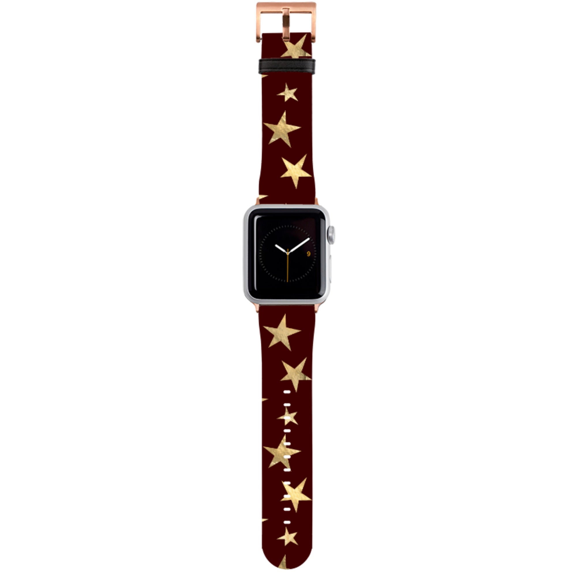 Brown and Gold Stars Apple Watch Strap