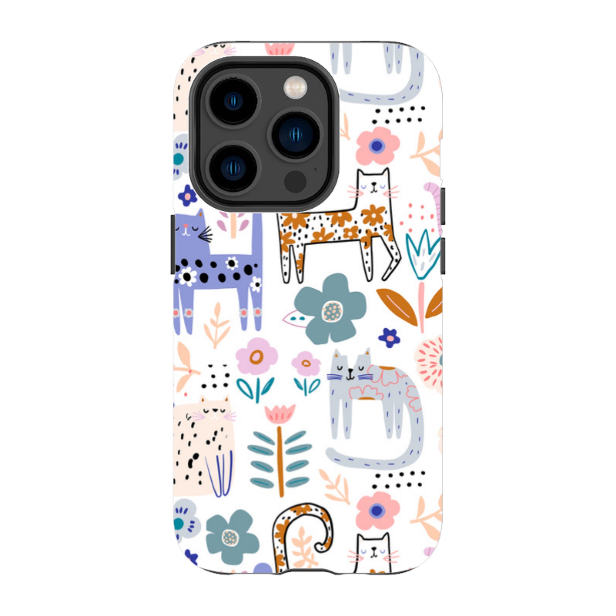 iPhone MagSafe Tough Case -  Floral Cats