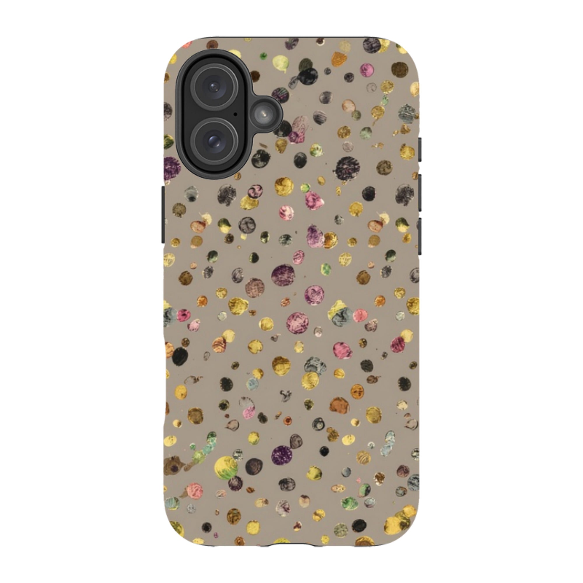 iPhone MagSafe Tough Case - Grey Polka