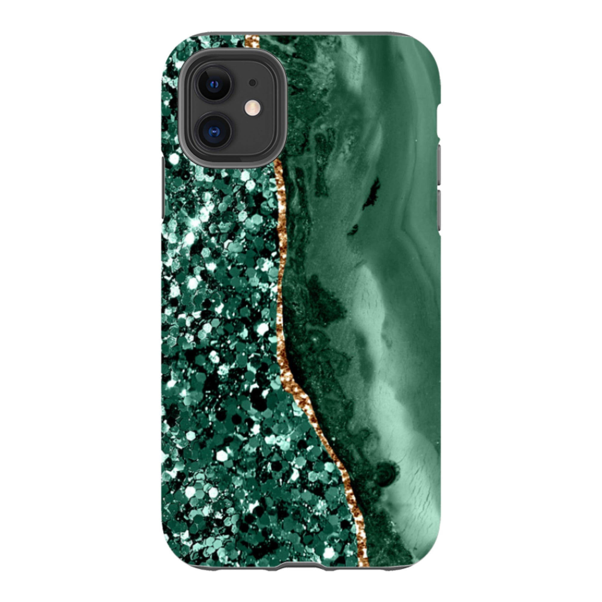 iPhone Tough Case - Green Shade (case does not glitter)