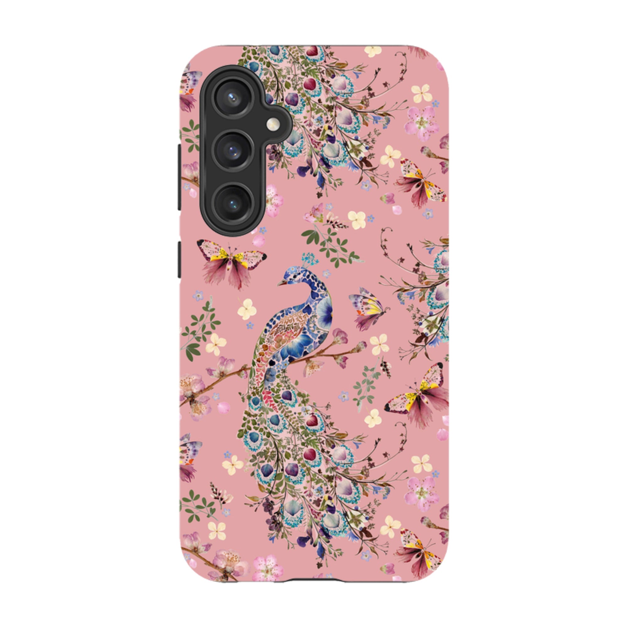 Samsung Tough Case - Peacock and Cherry Blossoms Lupine By Helen Ahpornsiri