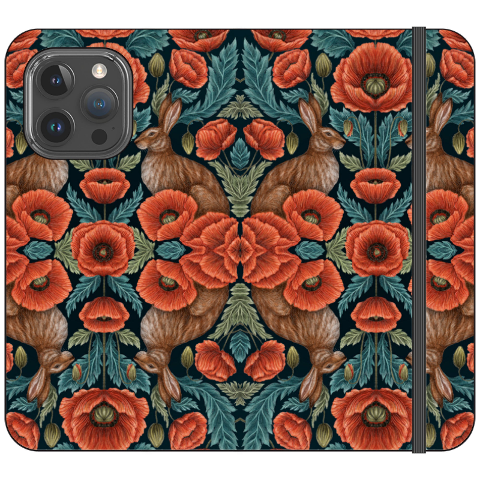 Poppy Red Wallet Case By Catherine Rowe