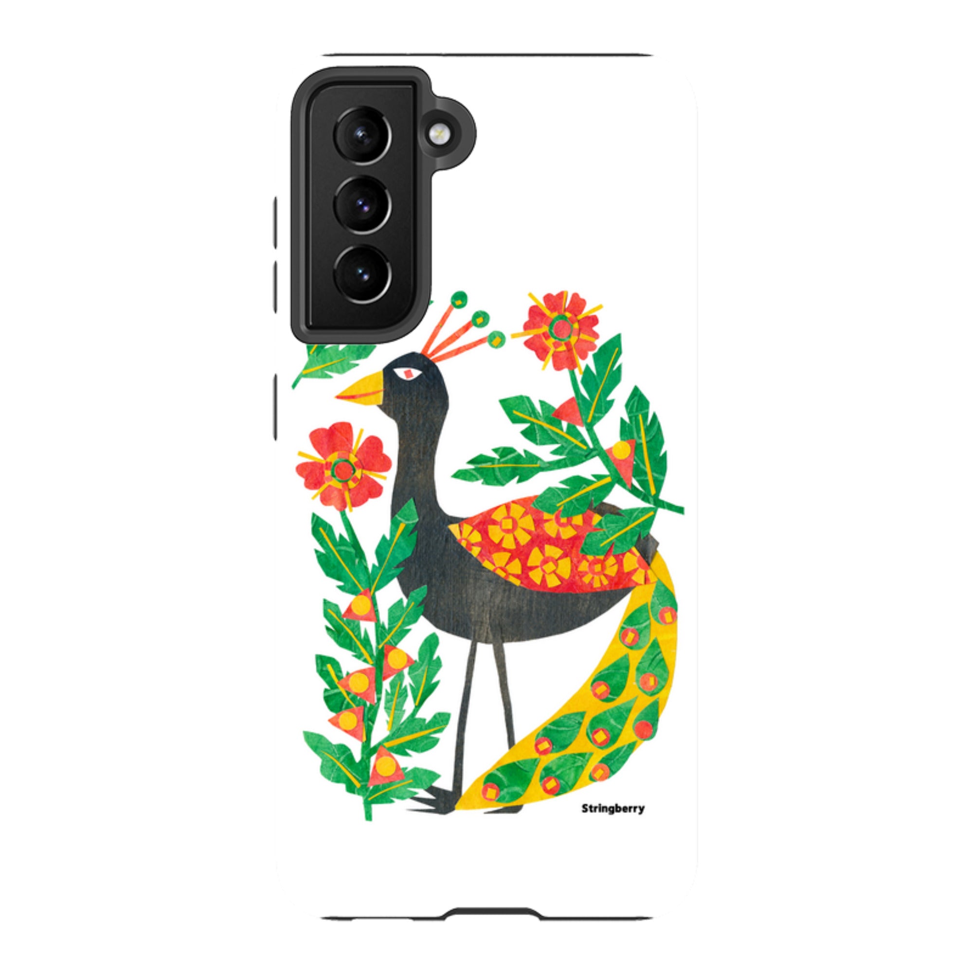 Samsung Tough Case - Folk Floral Peahen By Tracey English