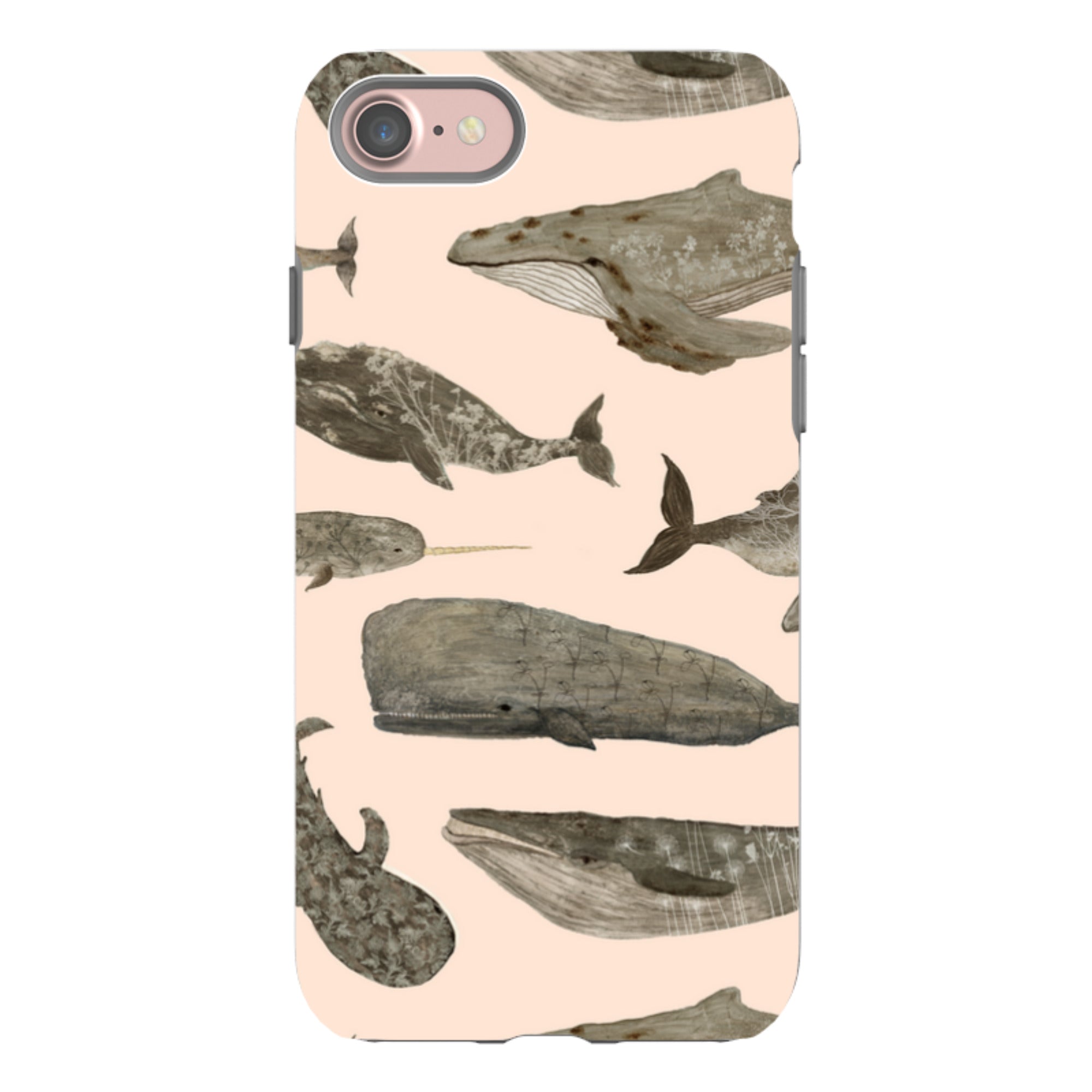 iPhone Tough Case - Wild Flower Whales II By Katherine Quinn